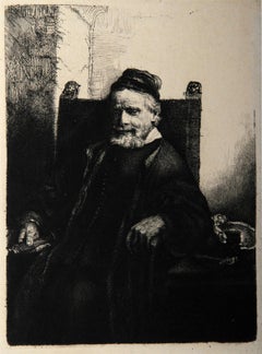Antique Portrait de Jean Lutma (B276), Heliogravure by Rembrandt van Rijn