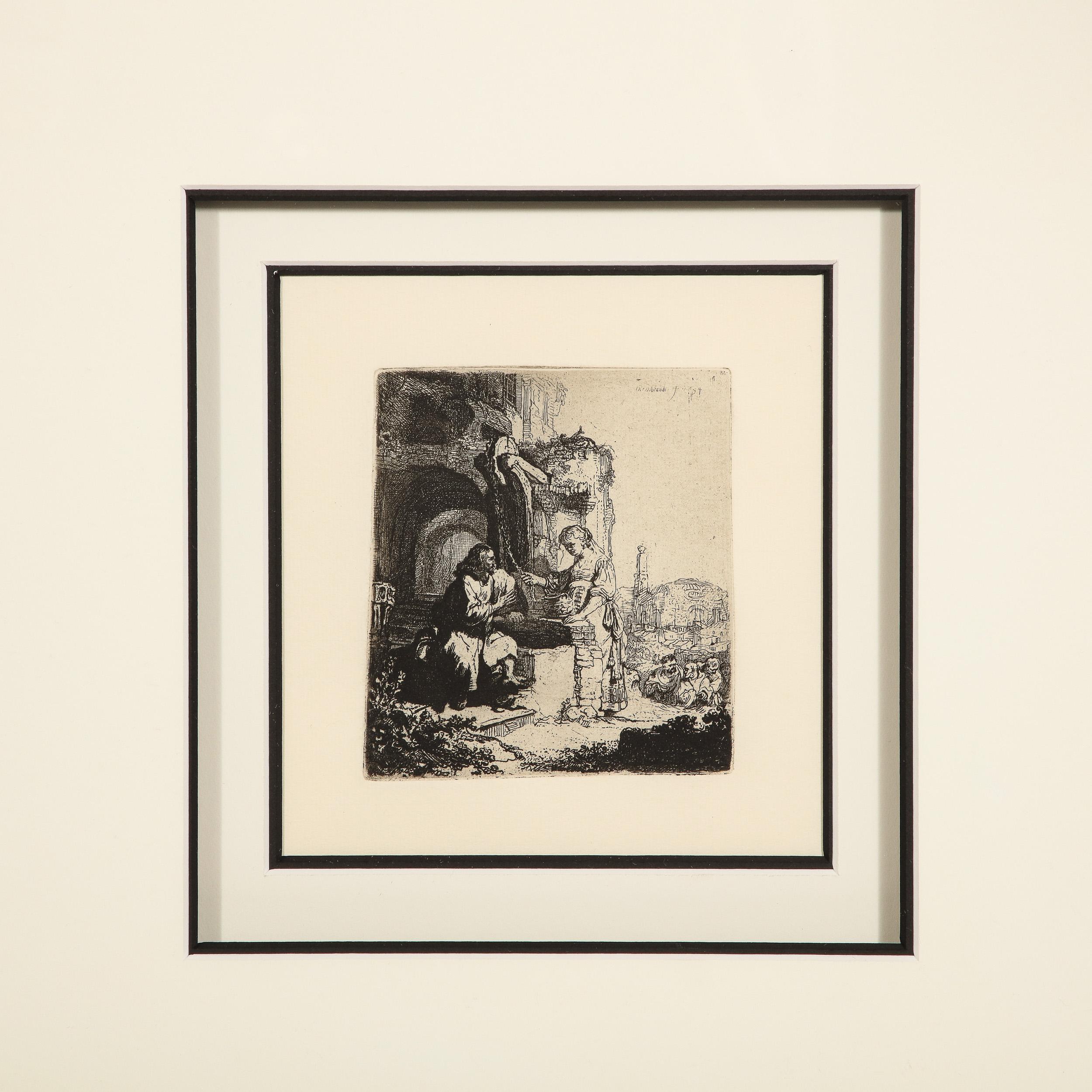 Rembrandt van Rijn Rembrandt, Christ and the Woman of Samaria, Among