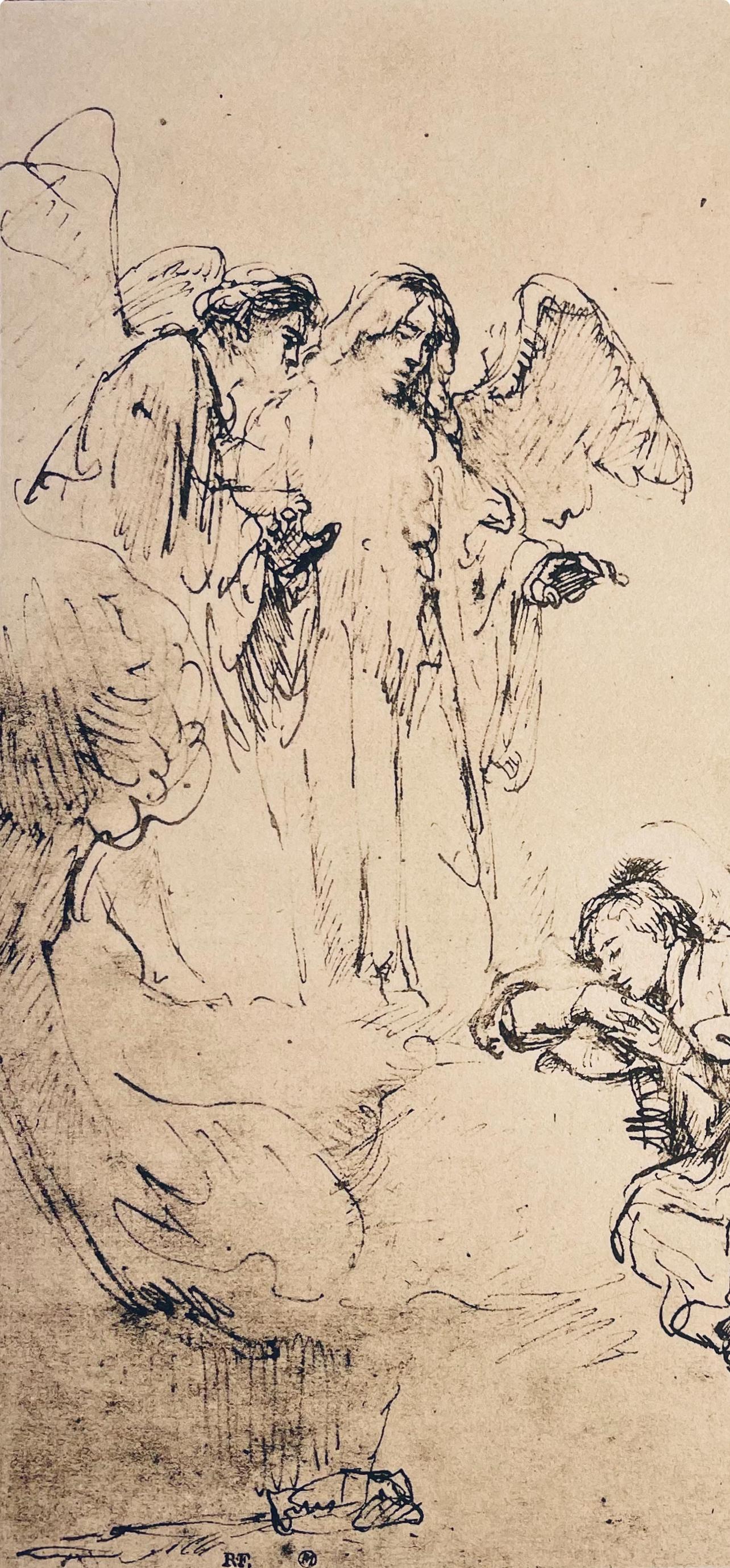Rembrandt, Composition, Rembrandt, Drawings from the Bible (after) - Print by Rembrandt van Rijn