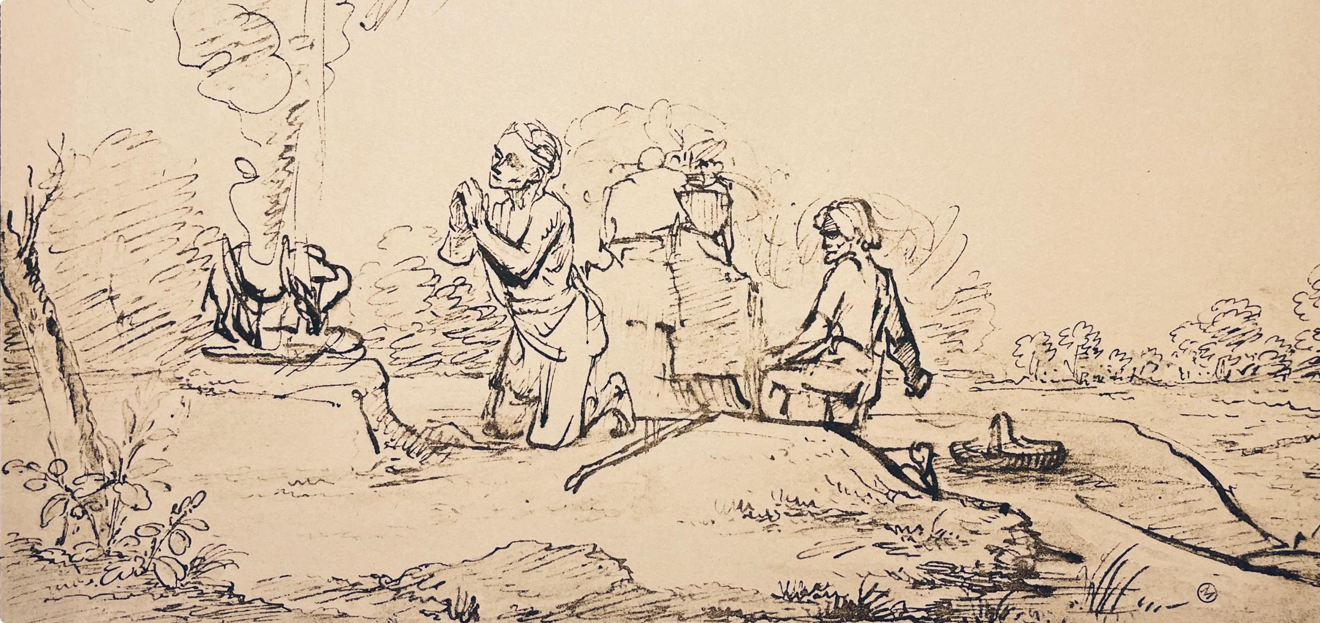 Rembrandt, Composition, Rembrandt, Drawings from the Bible (after) - Print by Rembrandt van Rijn