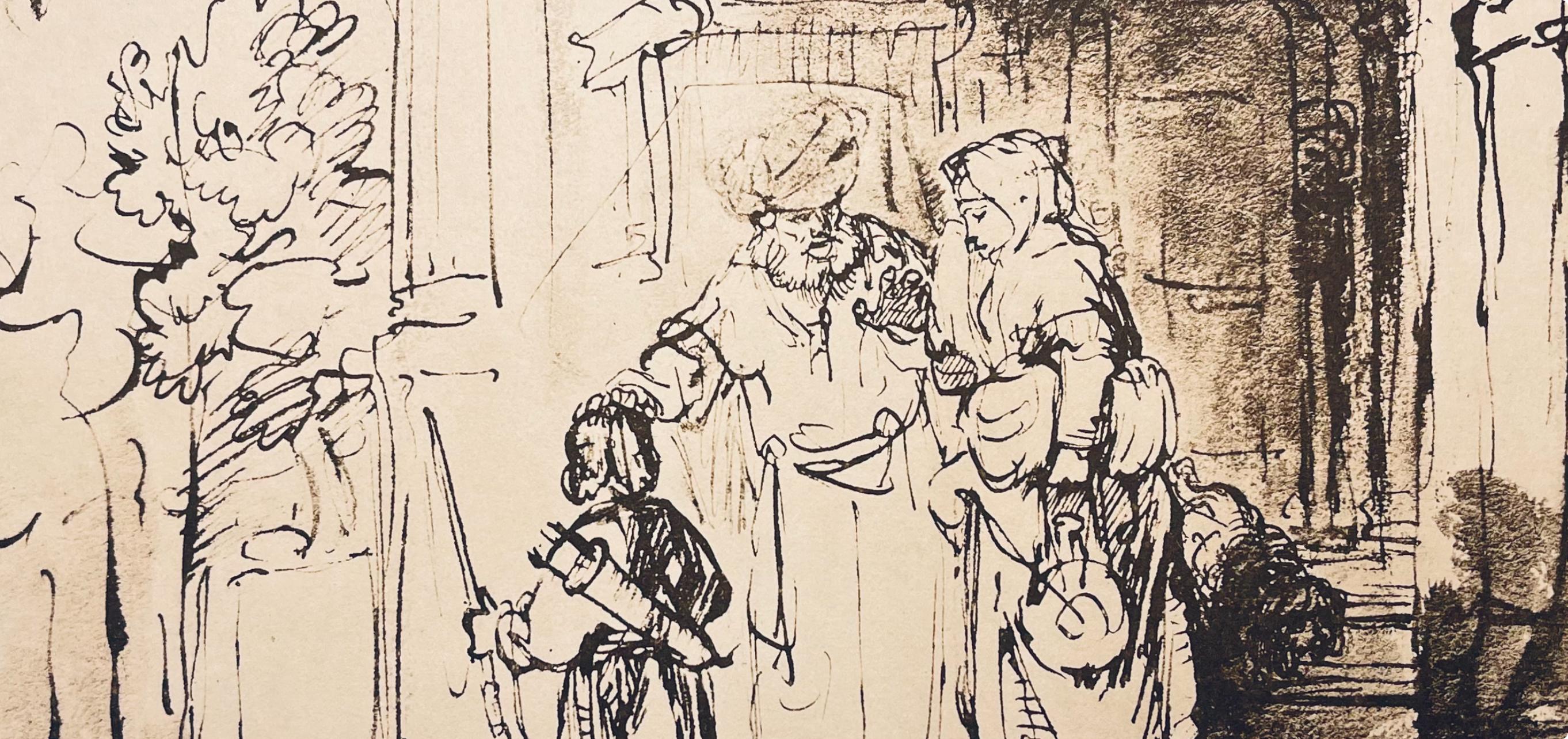 Rembrandt, Composition, Rembrandt, Drawings from the Bible (after) - Print by Rembrandt van Rijn