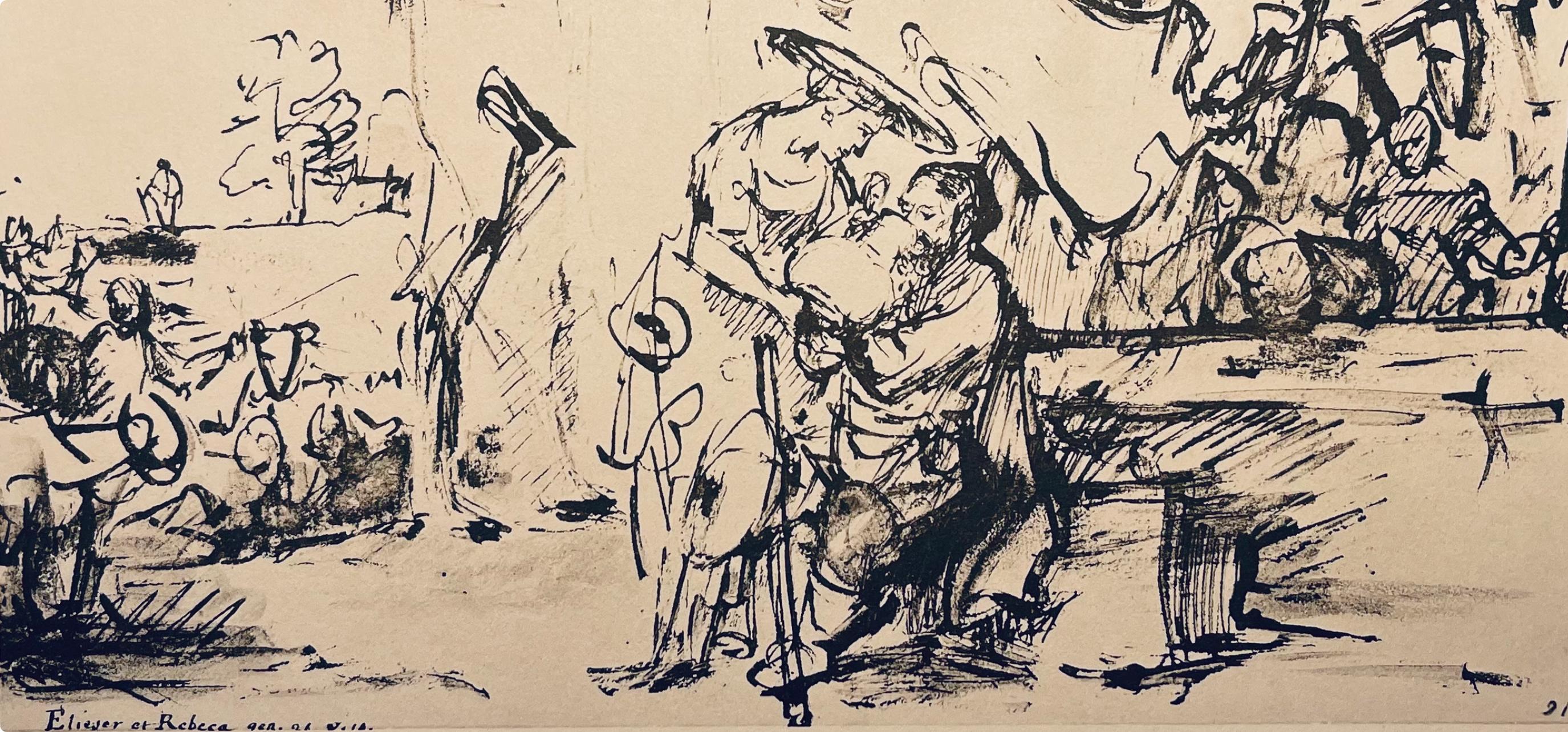 Rembrandt, Composition, Rembrandt, Drawings from the Bible (after) - Print by Rembrandt van Rijn