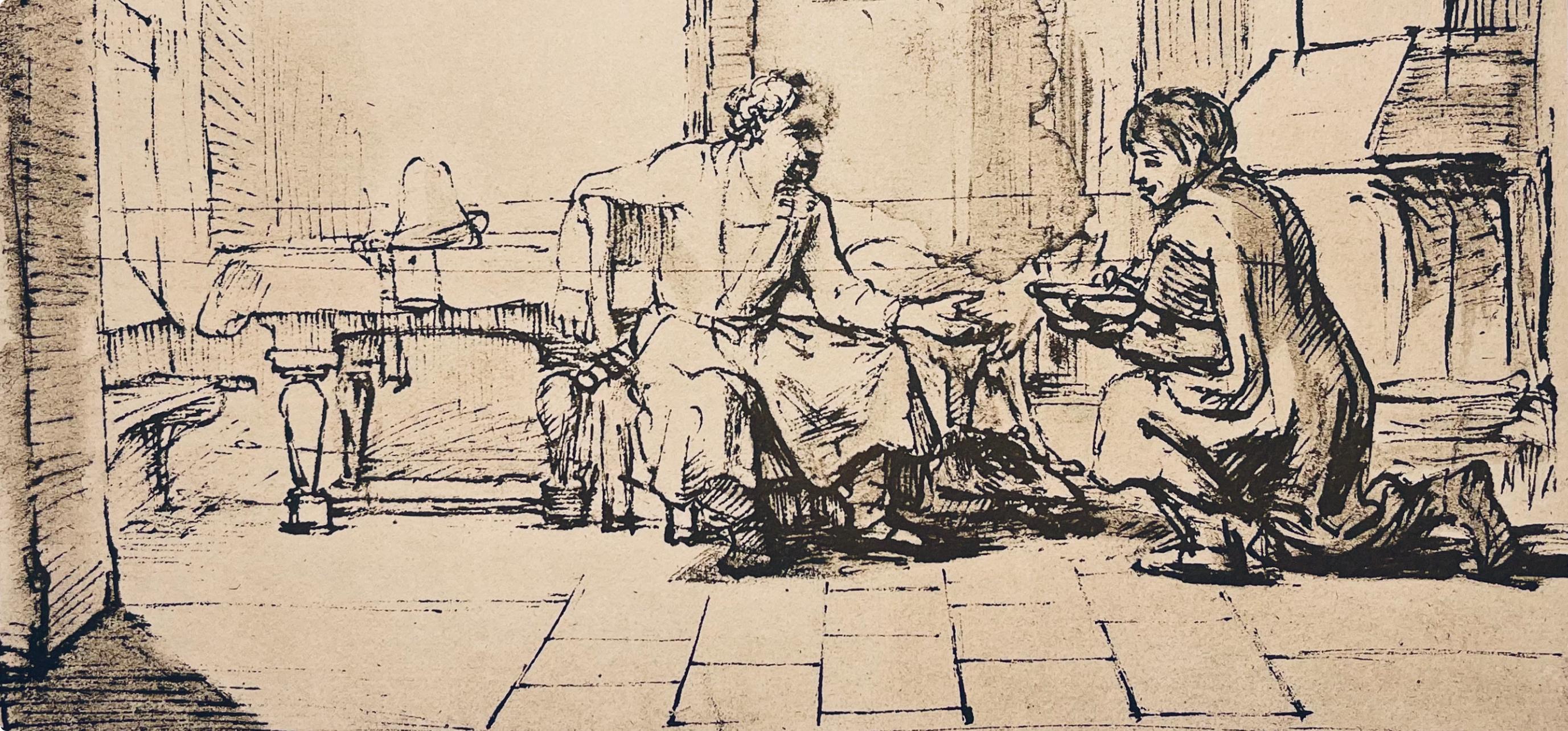 Rembrandt, Composition, Rembrandt, Drawings from the Bible (after) - Print by Rembrandt van Rijn