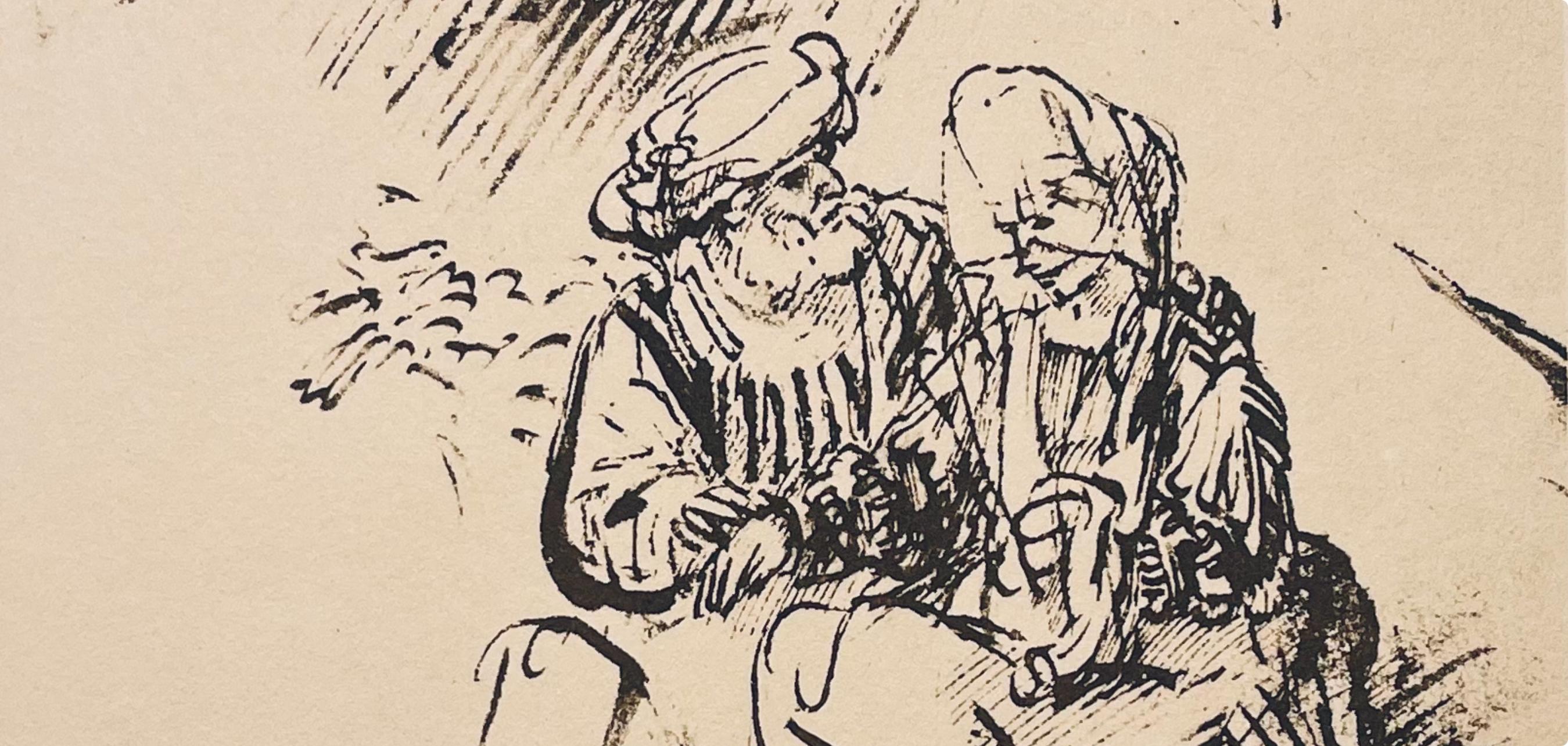Rembrandt, Komposition, Rembrandt, Zeichnungen aus der Bibel (nach) – Print von Rembrandt van Rijn
