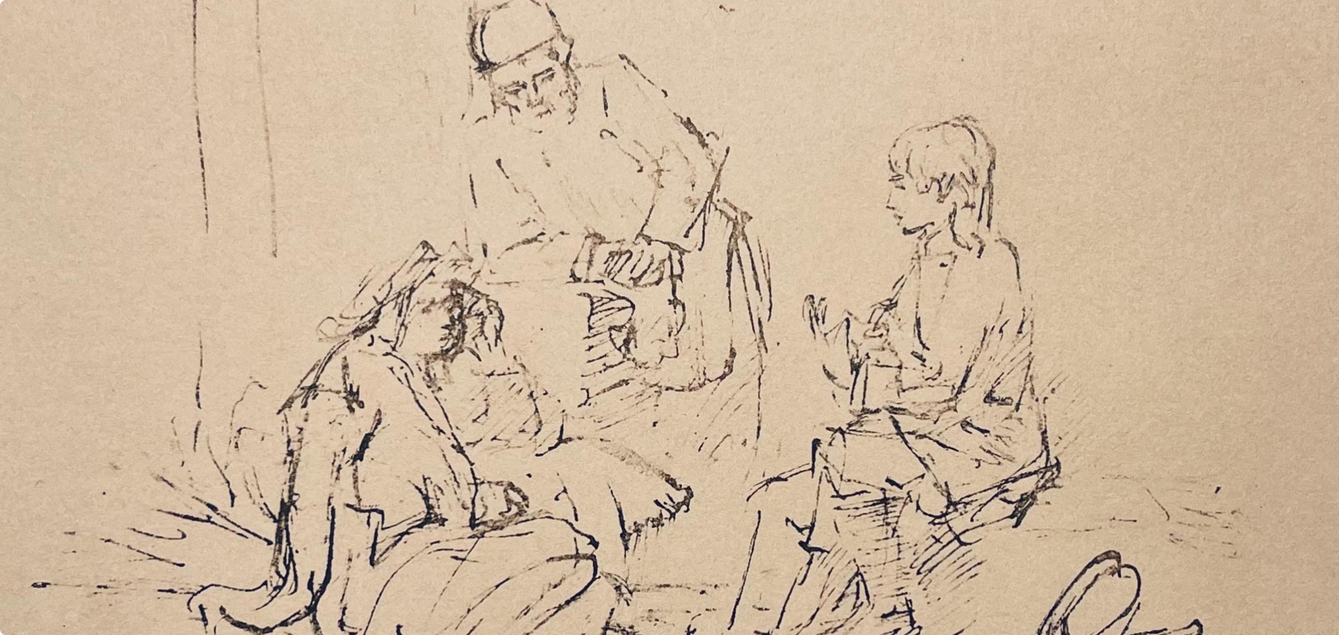 Rembrandt, Composition, Rembrandt, Drawings from the Bible (after) - Print by Rembrandt van Rijn