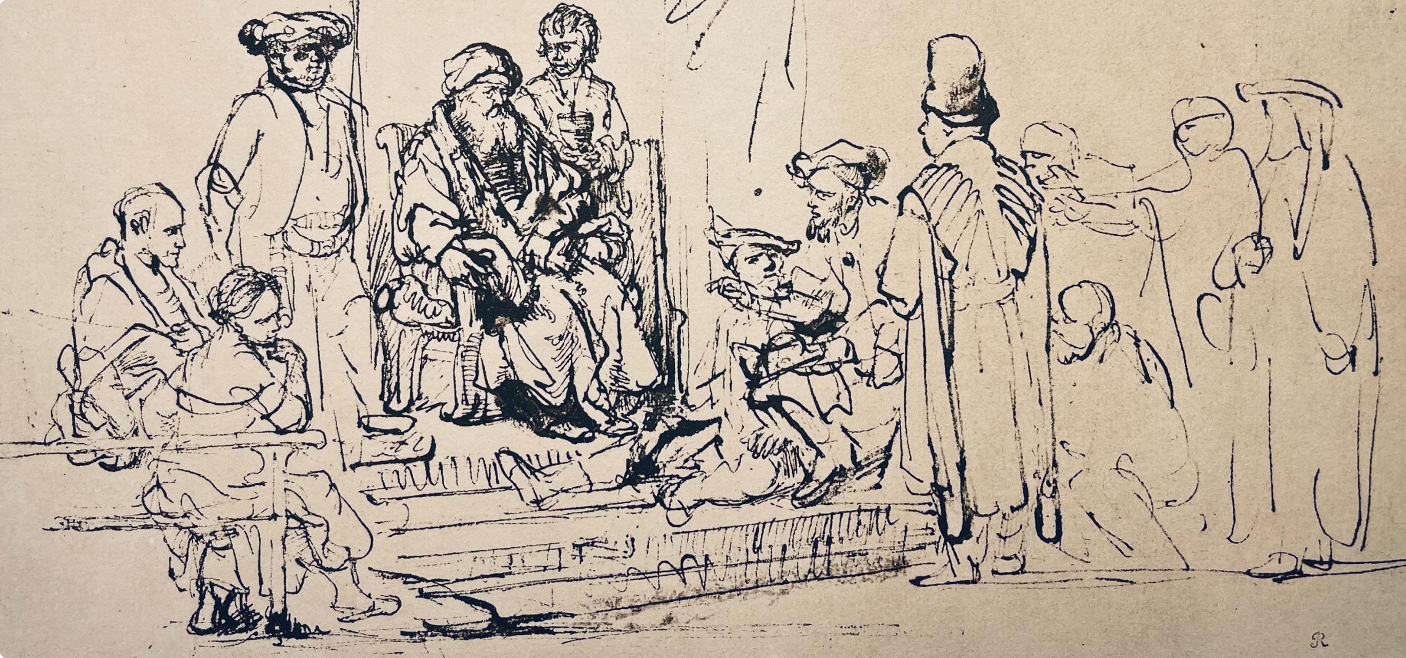 Rembrandt, Composition, Rembrandt, Drawings from the Bible (after) - Print by Rembrandt van Rijn