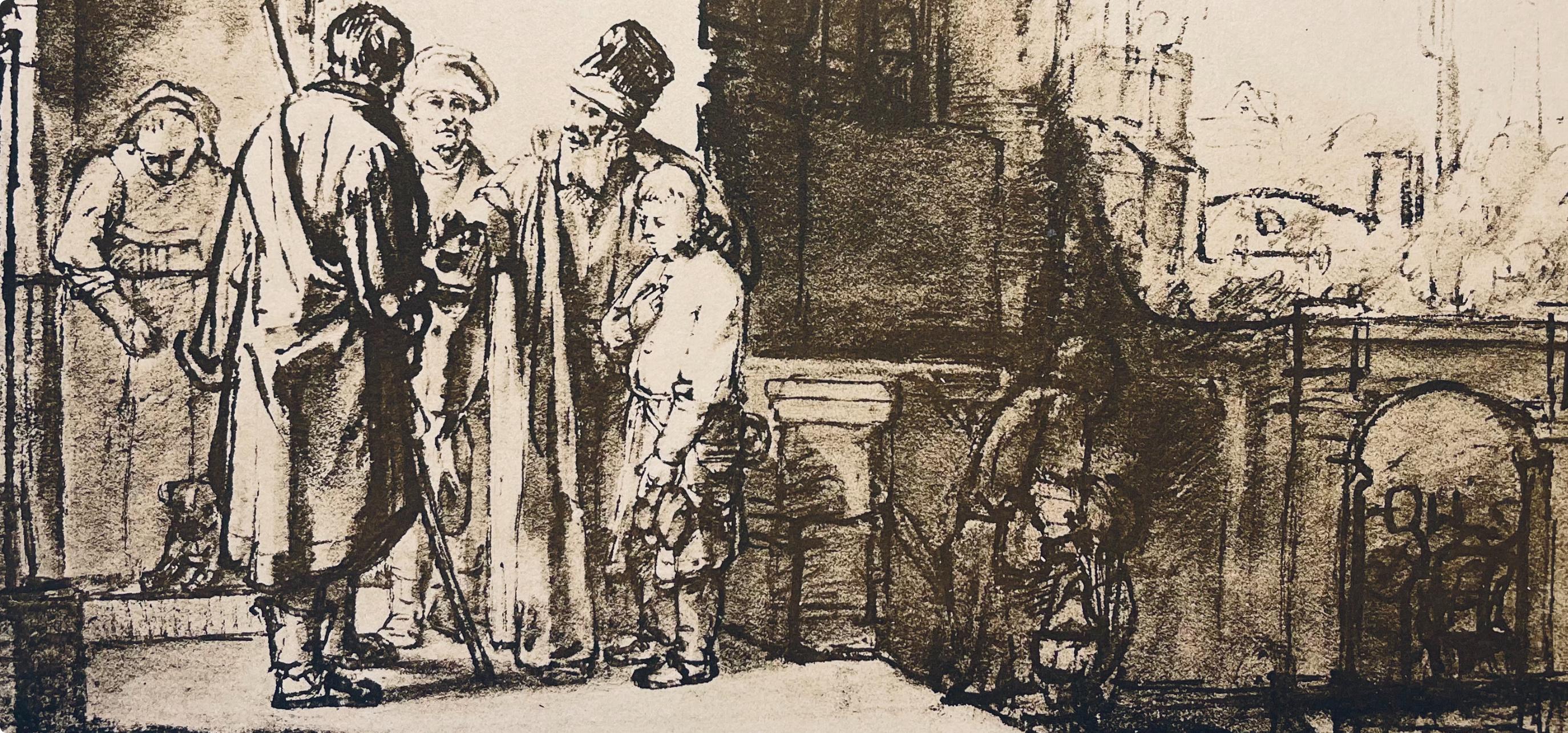 Rembrandt, Composition, Rembrandt, Des dessins de la Bible (après) - Print de Rembrandt van Rijn