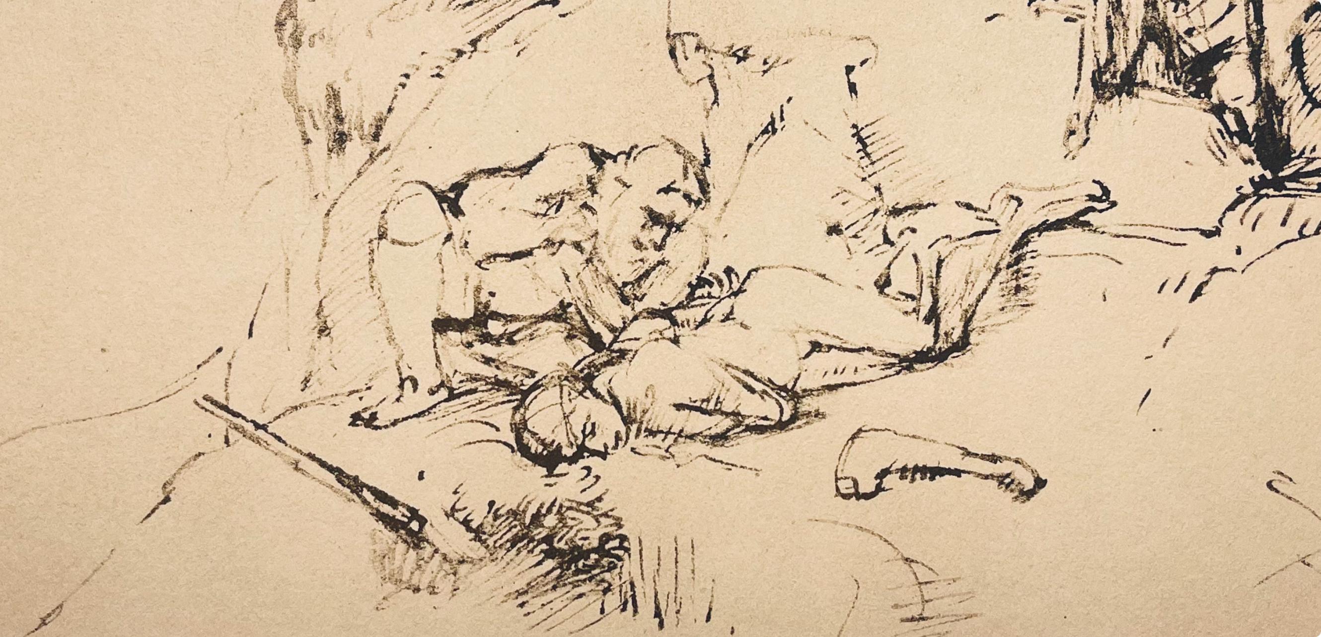 Rembrandt, Composition, Rembrandt, Drawings from the Bible (after) - Baroque Print by Rembrandt van Rijn