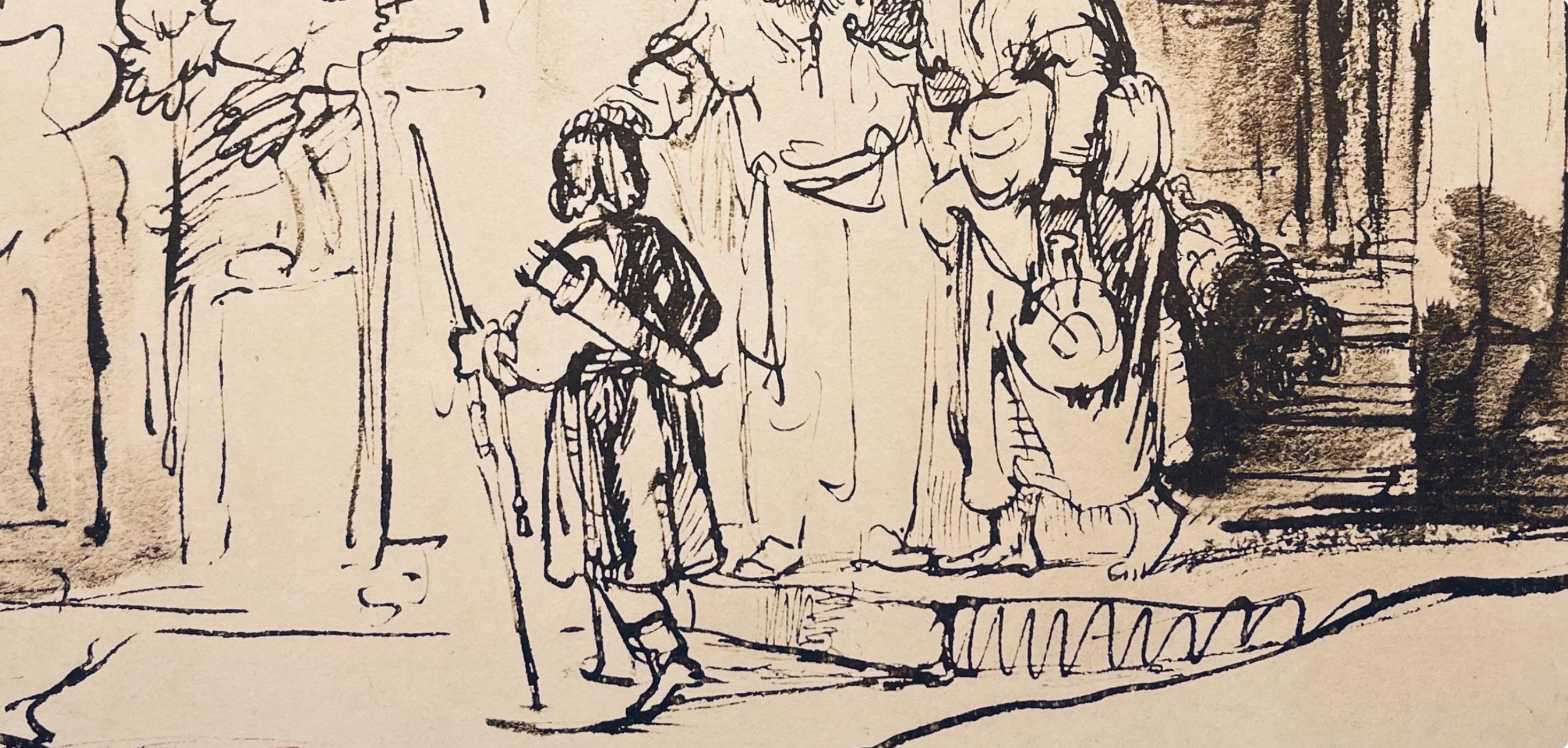 Rembrandt, Composition, Rembrandt, Drawings from the Bible (after) - Baroque Print by Rembrandt van Rijn