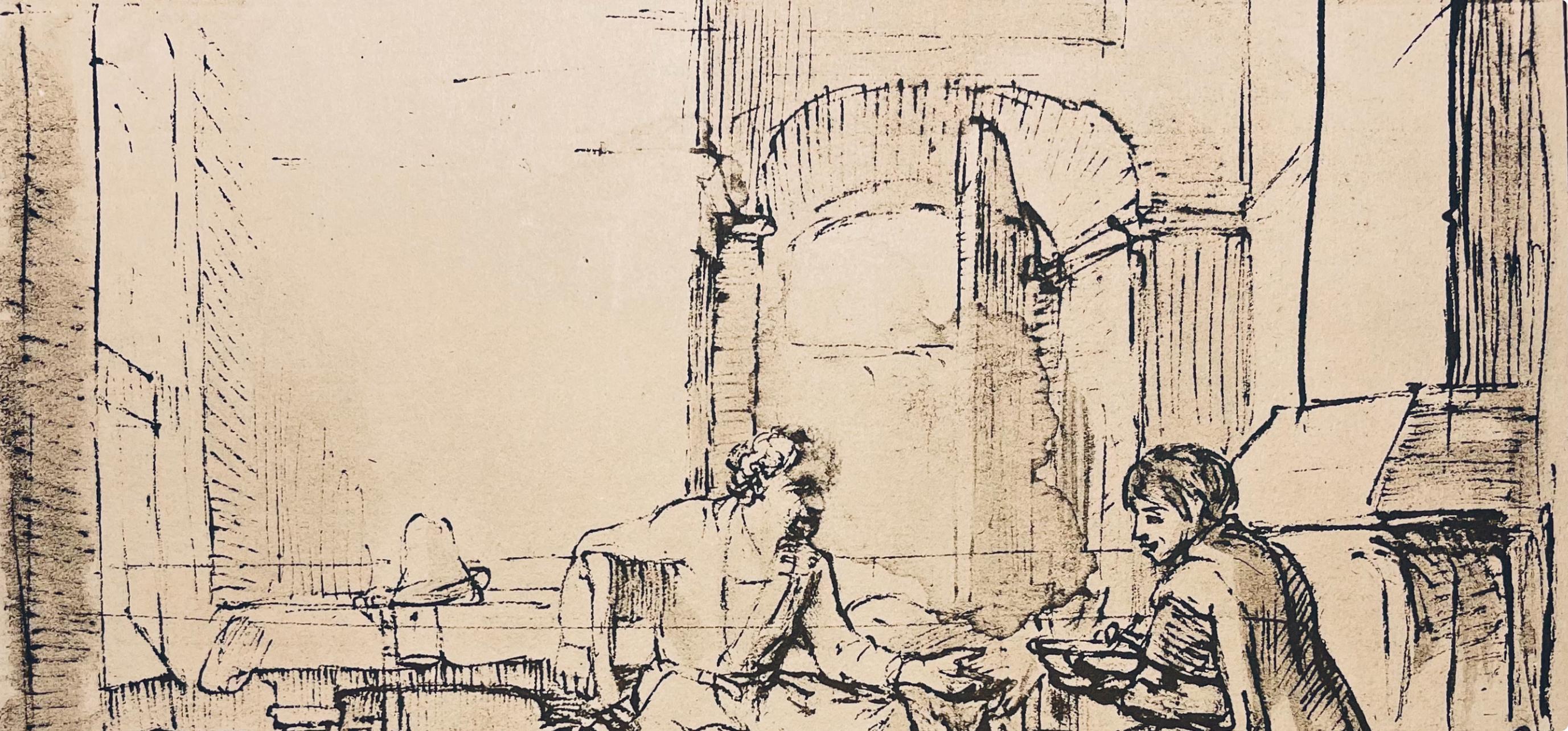 Rembrandt, Composition, Rembrandt, Drawings from the Bible (after) - Baroque Print by Rembrandt van Rijn