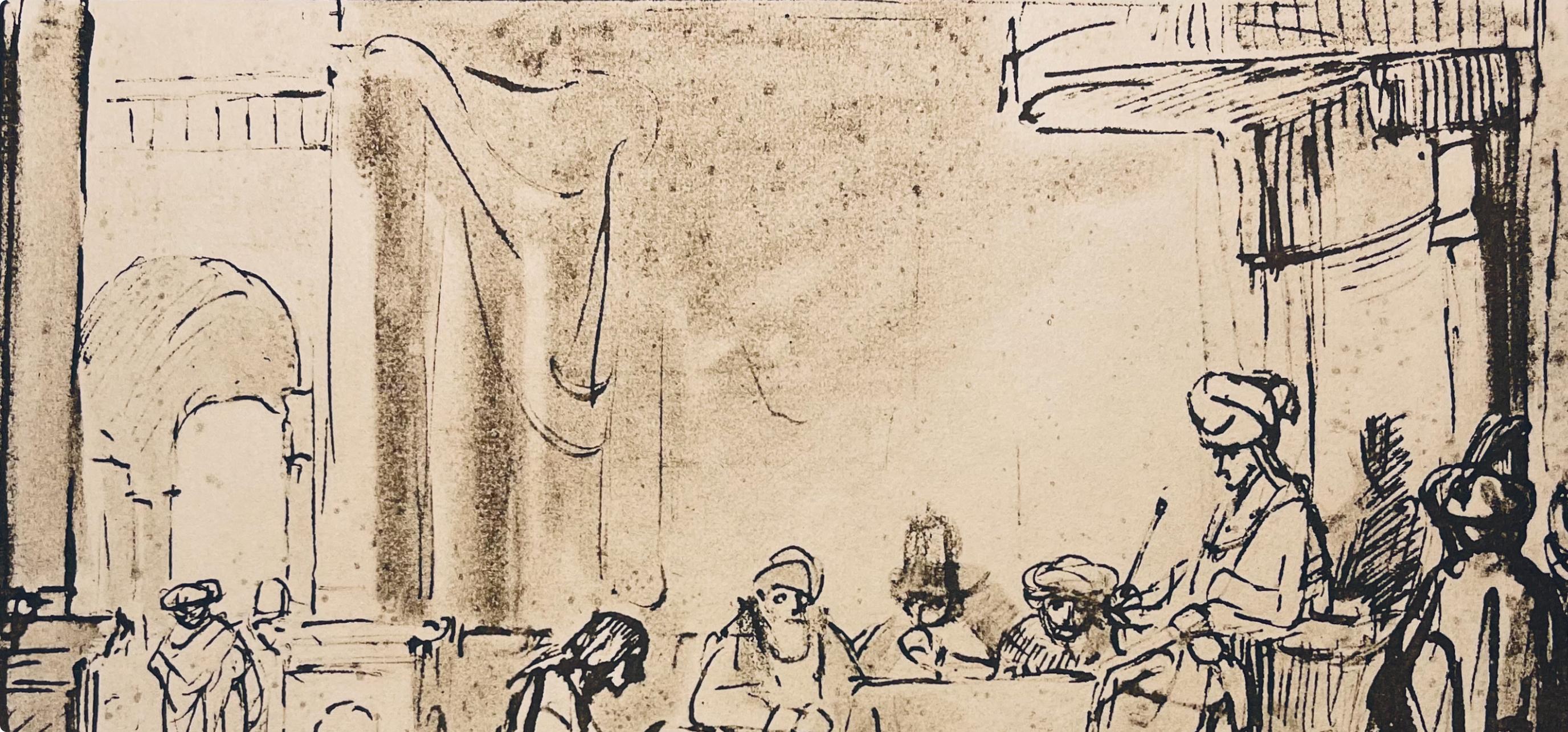 Rembrandt, Composition, Rembrandt, Drawings from the Bible (after) - Baroque Print by Rembrandt van Rijn