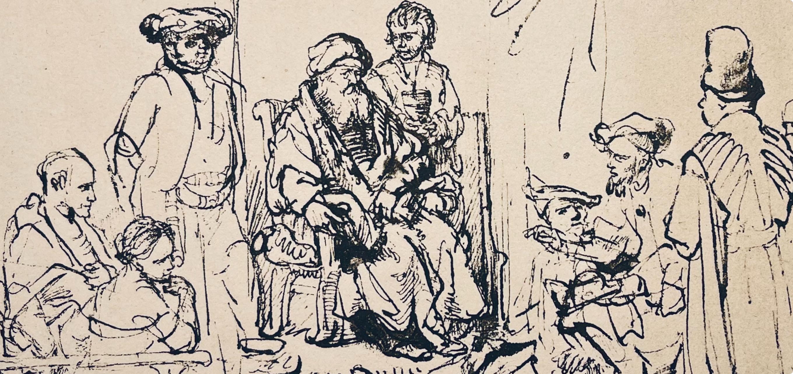 Rembrandt, Composition, Rembrandt, Drawings from the Bible (after) - Baroque Print by Rembrandt van Rijn