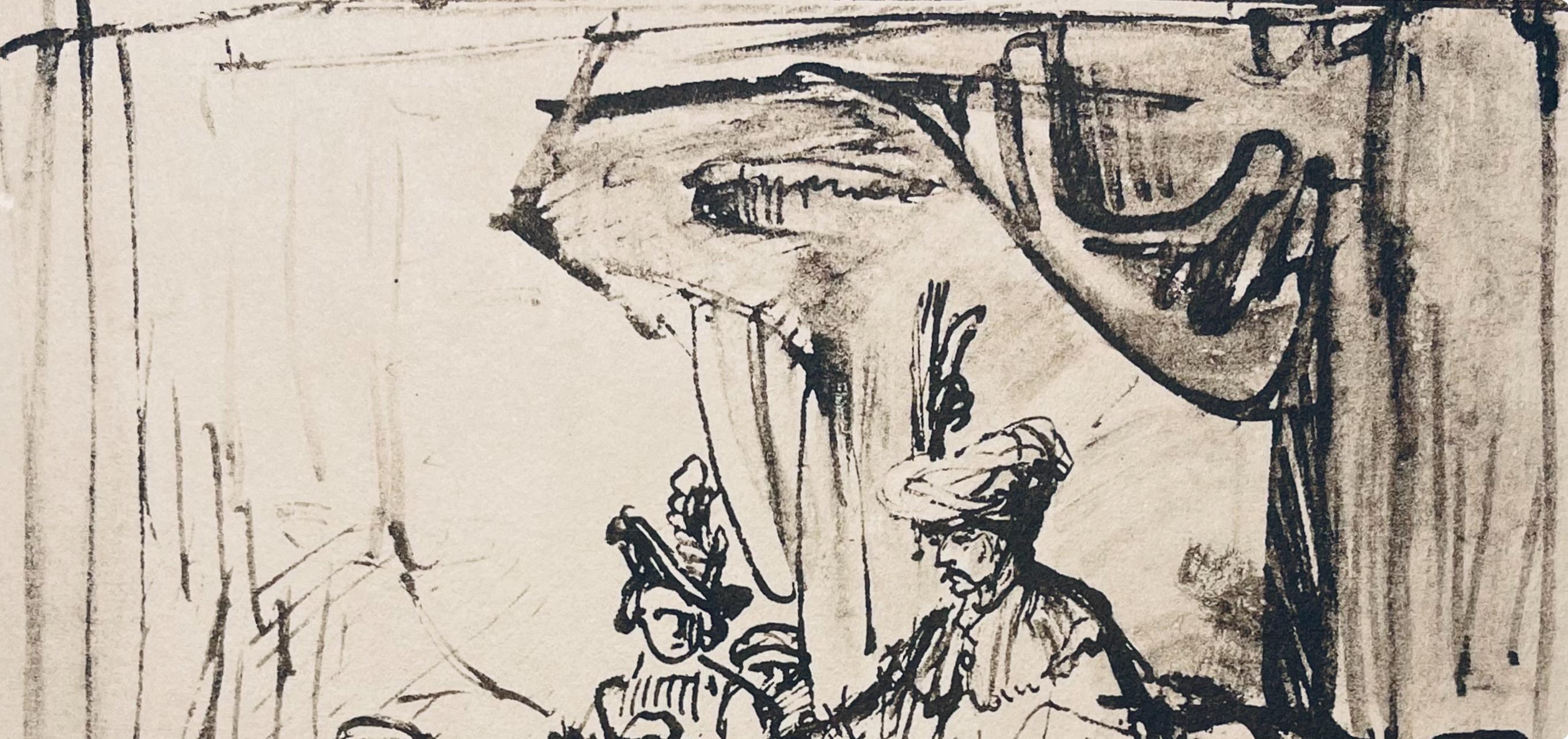 Rembrandt, Composition, Rembrandt, Des dessins de la Bible (après) - Beige Figurative Print par Rembrandt van Rijn