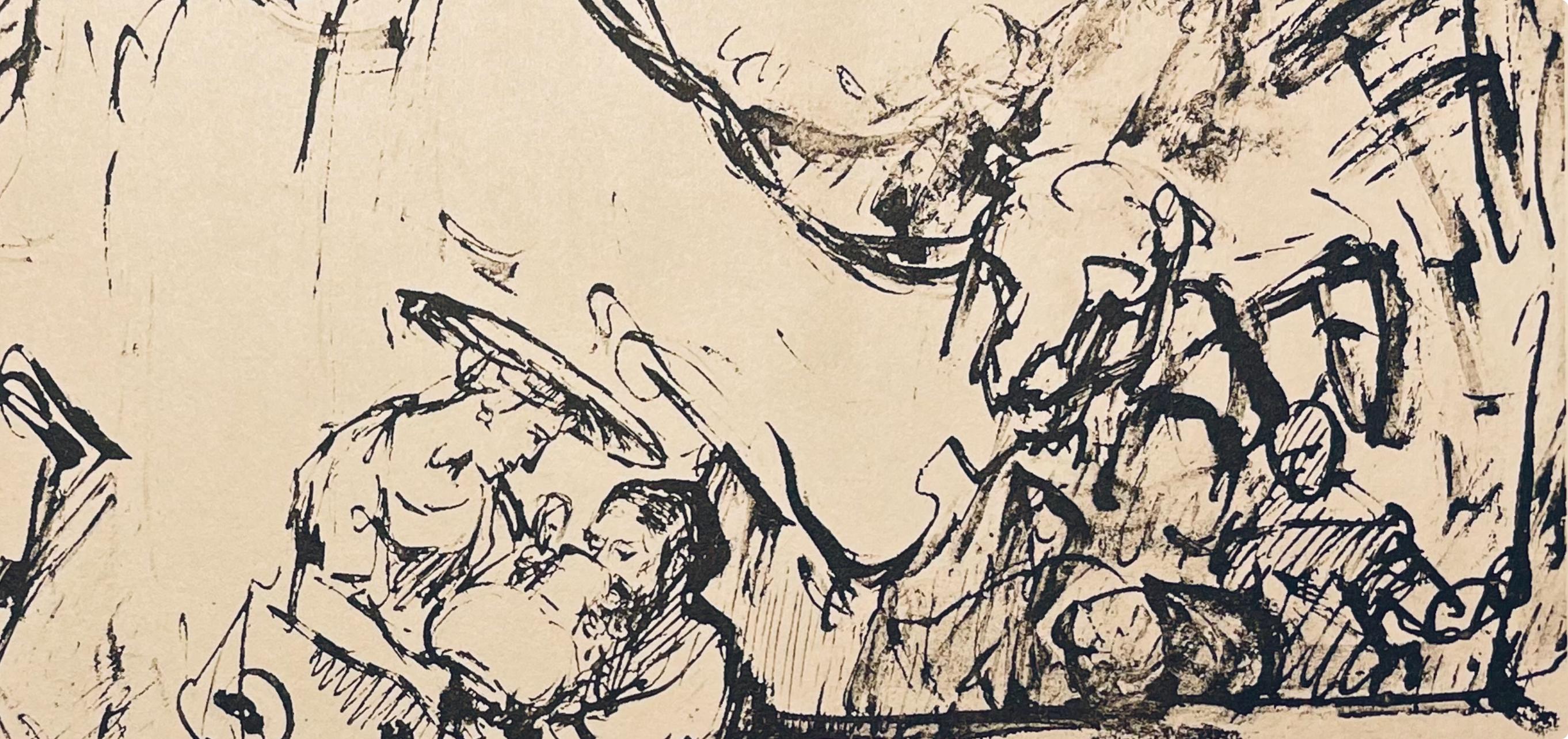 Medium: Lithograph on vélin Hamilton Kilmory paper
Year: 1947
Paper Size: 9.5 x 12.5 inches
Inscription: Unsigned and unnumbered, as issued
Notes: From the folio, Rembrandt, Drawings from the Bible, 1947. Published and printed by Schocken Books,