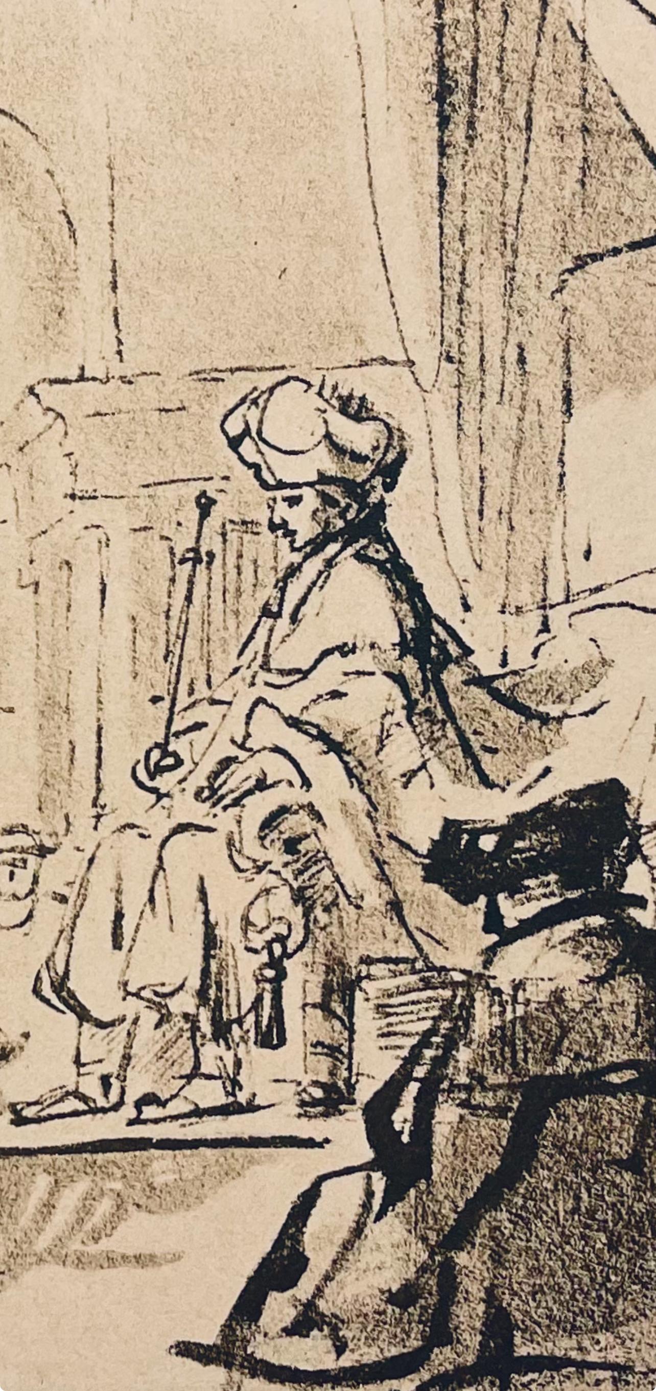 Medio: Litografia su carta Hamilton Hamilton
Anno: 1947
Formato carta: 9,5 x 12,5 pollici
Iscrizione: Non firmata e non numerata, come da emissione
Note: Dal volume, Rembrandt, Disegni dalla Bibbia, 1947. Pubblicato e stampato da Schocken Books,