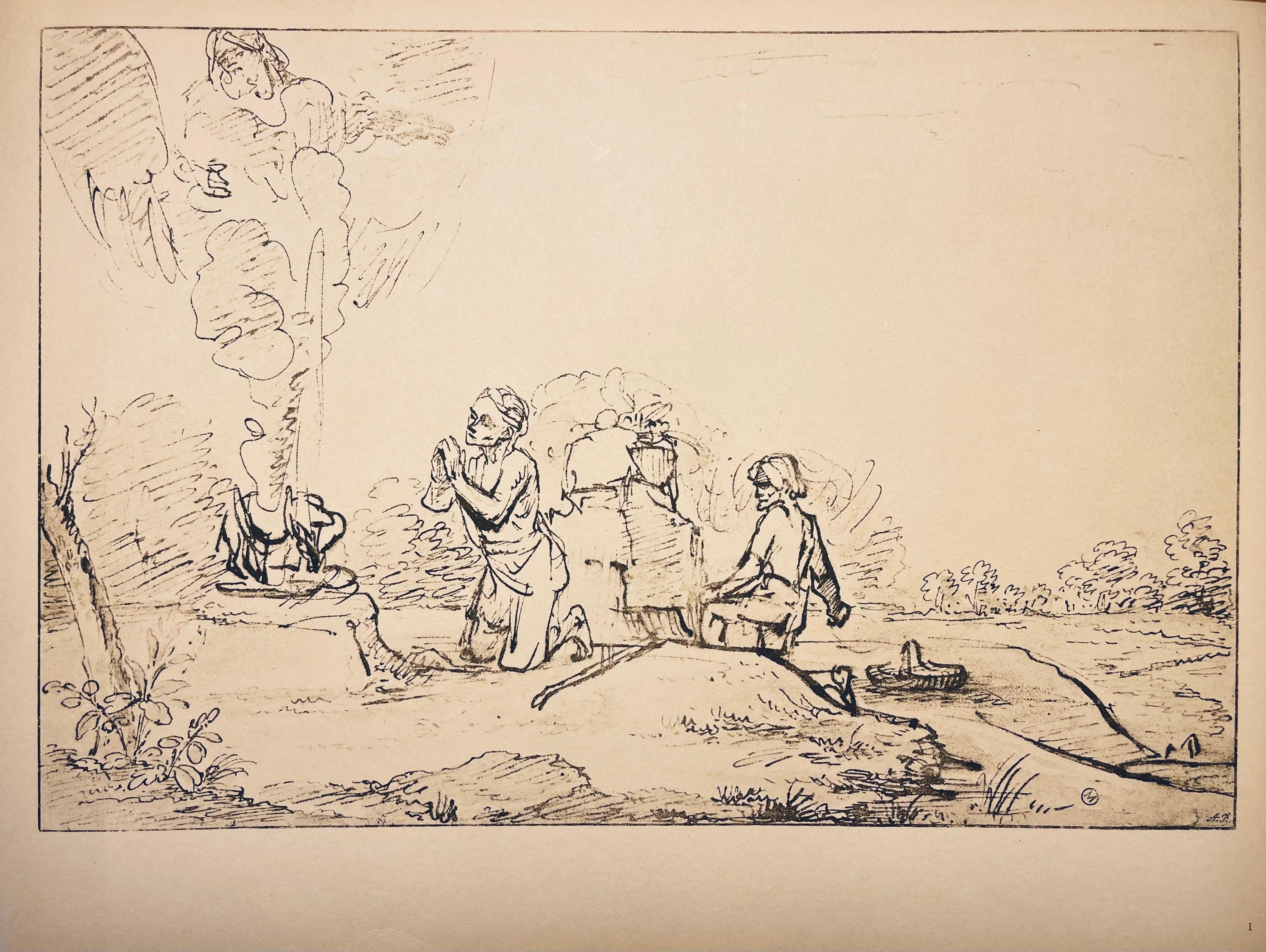 Rembrandt, Composition, Rembrandt, Drawings from the Bible (after) For Sale 1