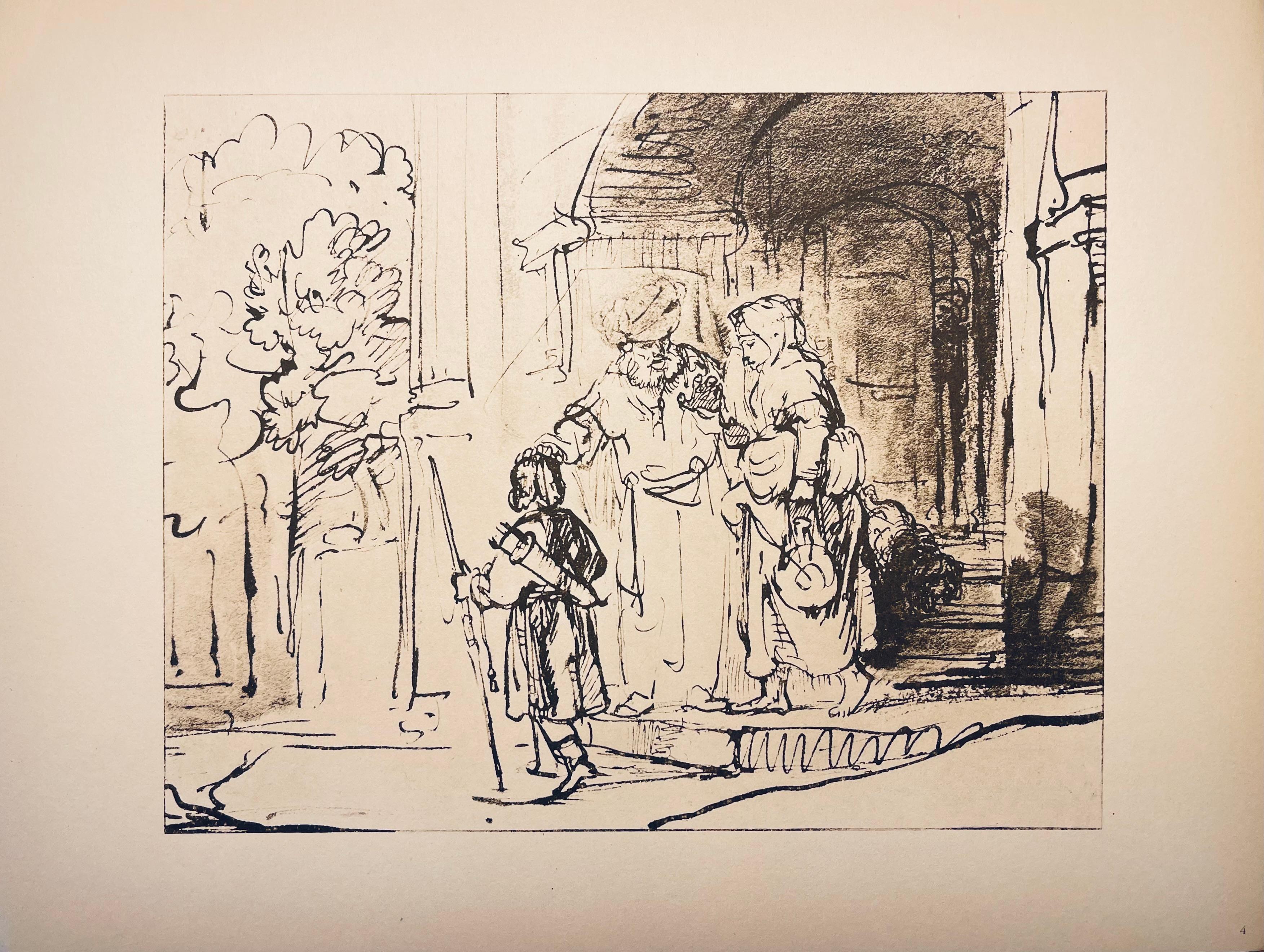 Rembrandt, Composition, Rembrandt, Drawings from the Bible (after) For Sale 1