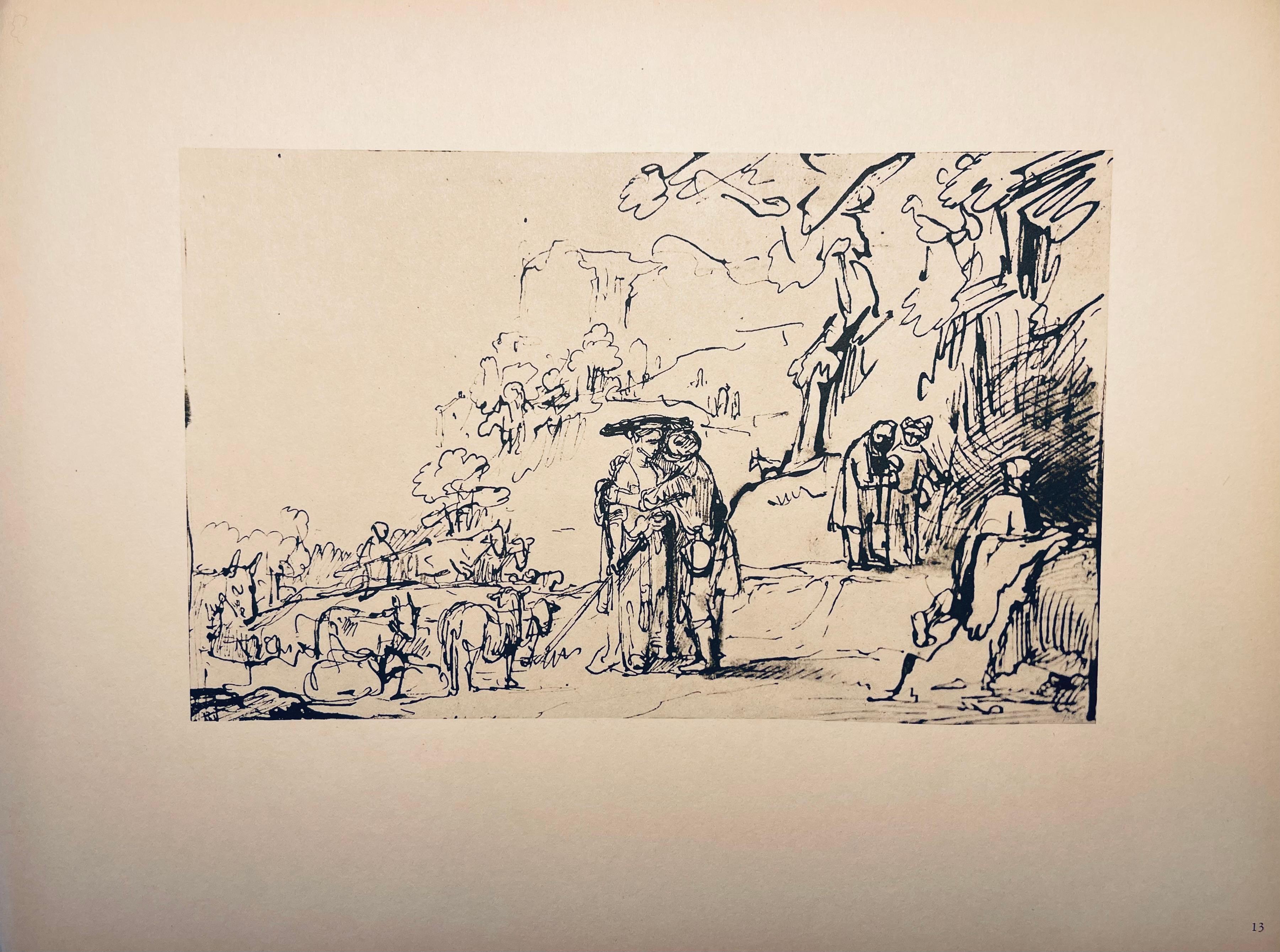 Rembrandt, Composition, Rembrandt, Drawings from the Bible (after) For Sale 2
