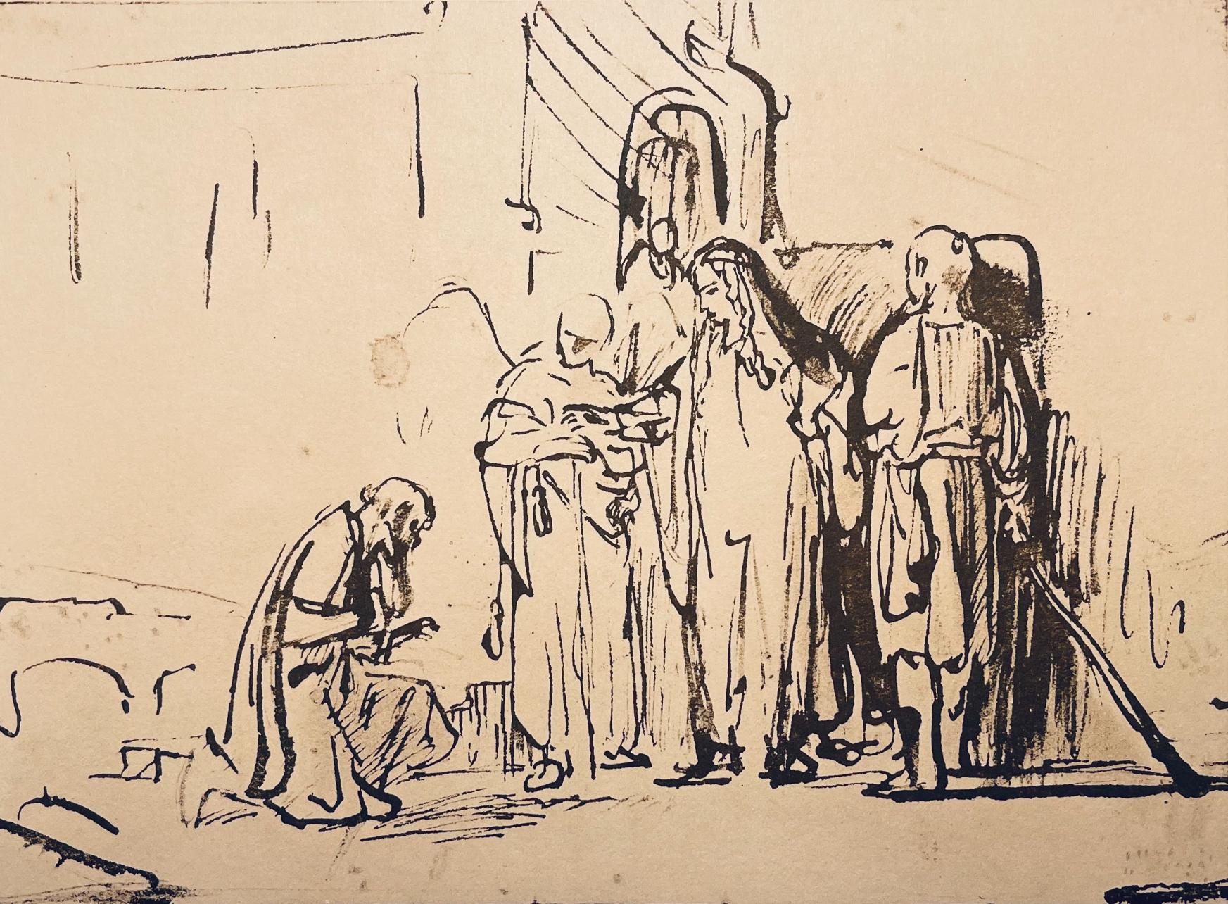 Rembrandt van Rijn Landscape Print - Rembrandt, Composition, Rembrandt, Drawings from the Bible (after)