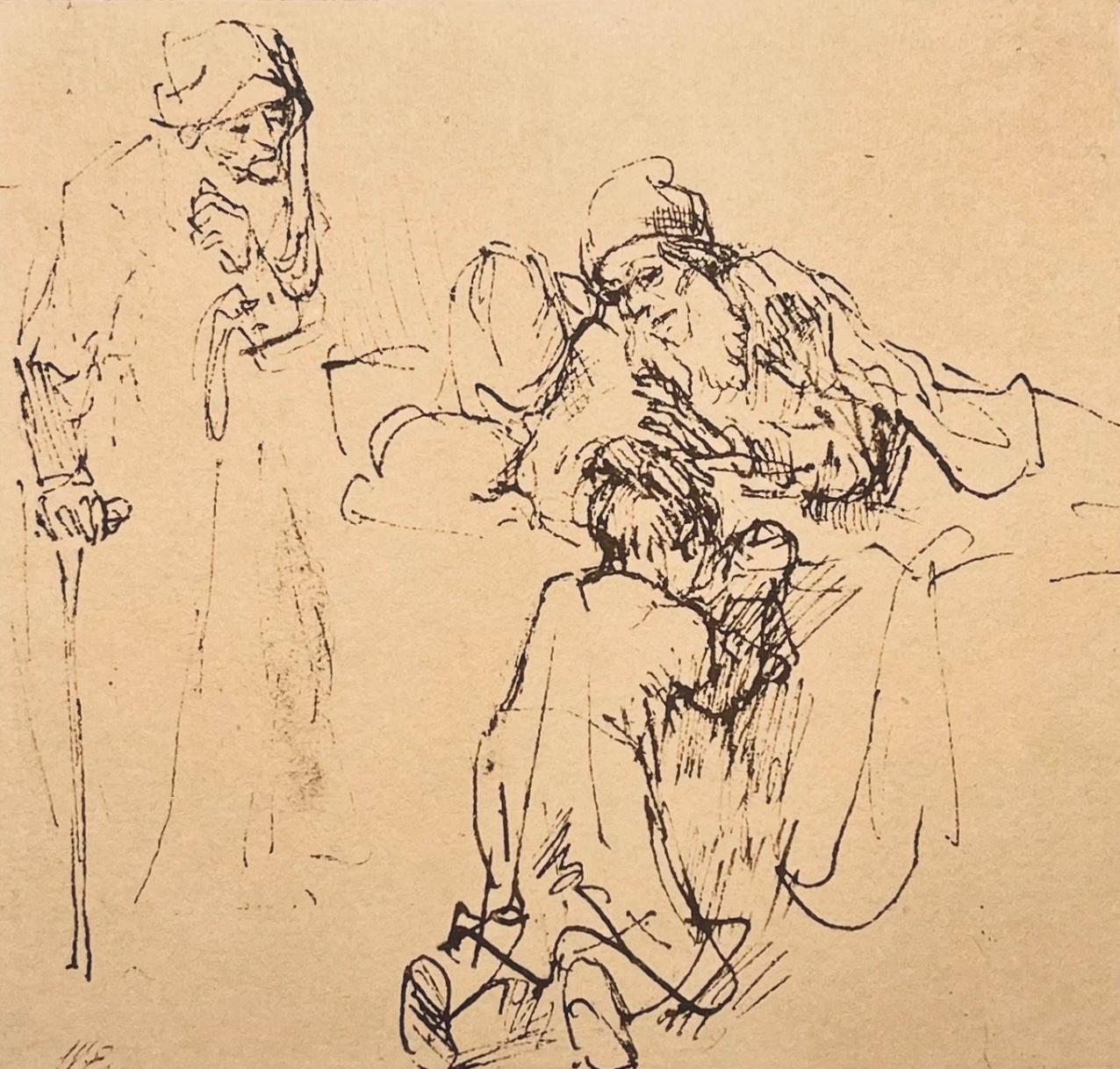 Rembrandt van Rijn Figurative Print - Rembrandt, Composition, Rembrandt, Drawings from the Bible (after)