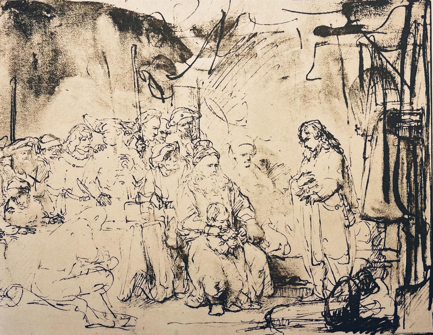 Rembrandt van Rijn Figurative Print - Rembrandt, Composition, Rembrandt, Drawings from the Bible (after)