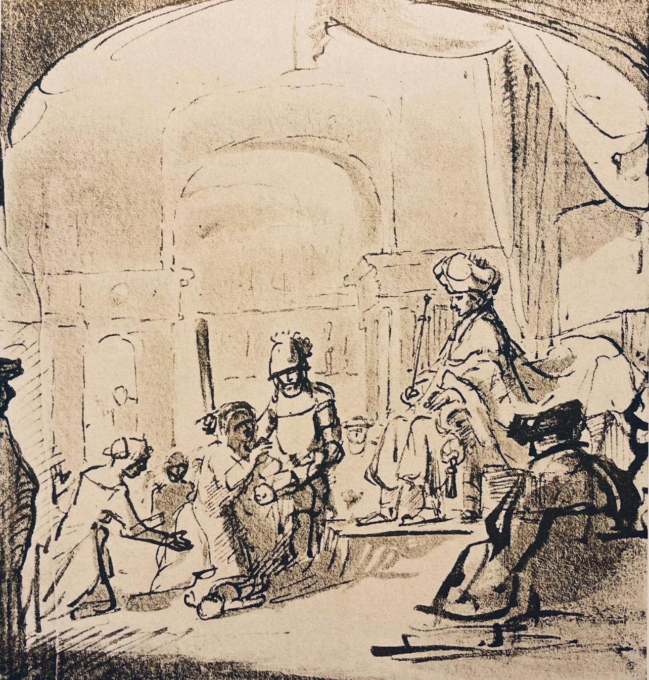 Landscape Print di Rembrandt van Rijn - Rembrandt, Composizione, Rembrandt, Disegni dalla Bibbia (dopo)