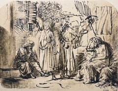 Vintage Rembrandt, Composition, Rembrandt, Drawings from the Bible (after)