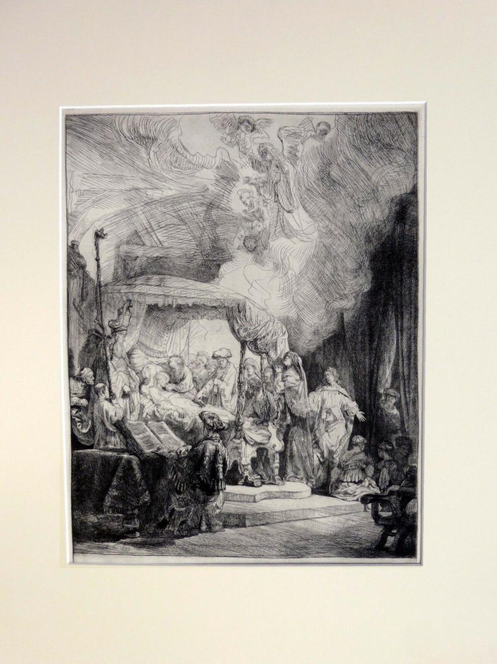 REMBRANDT 'DEATH OF A VIRGIN' B.99, Etching, 1891 - Print by Rembrandt van Rijn