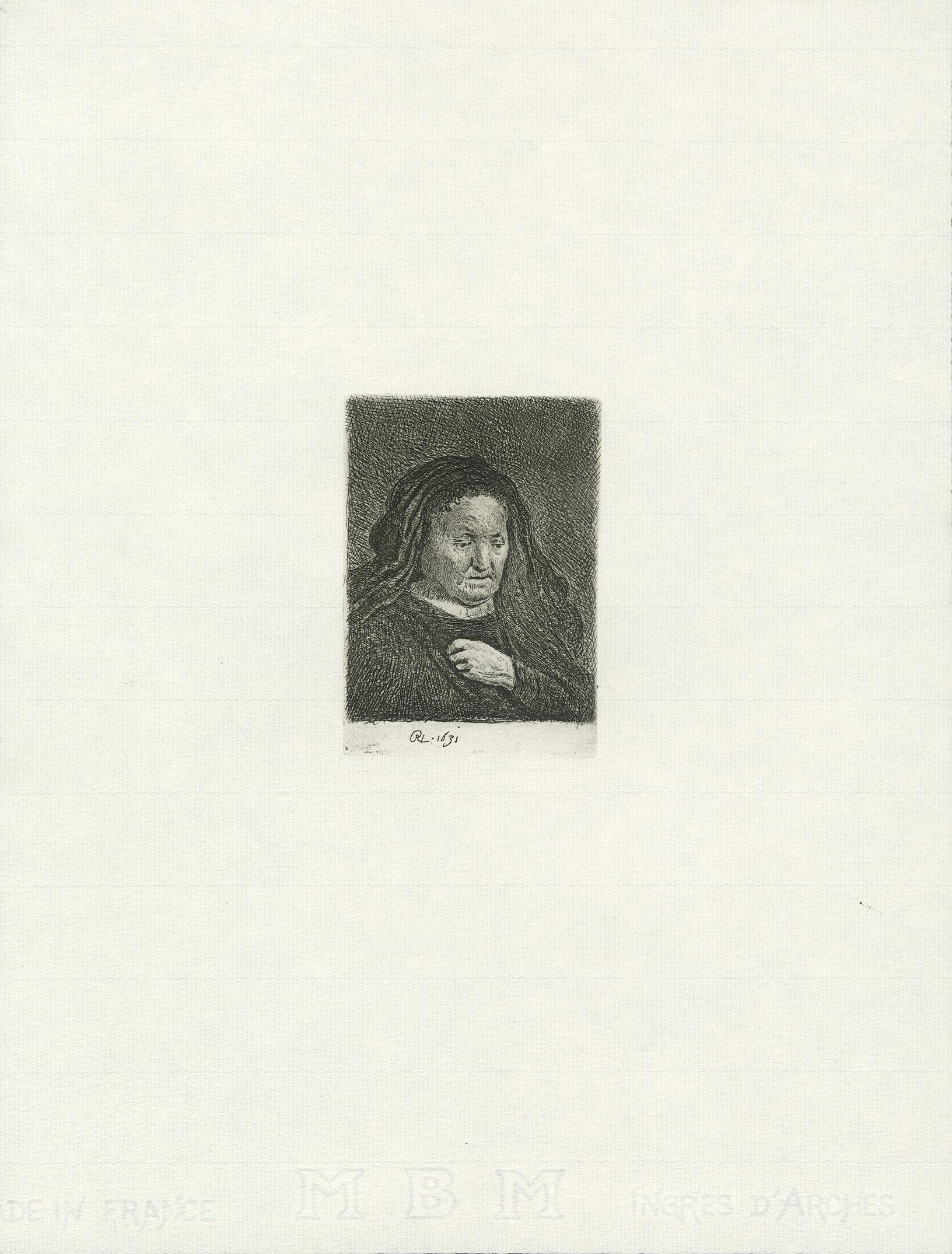 Aquí se ofrece un juego completo de ocho impresiones de las planchas de cobre originales de Rembrandt de la Edición del Milenio. Tras el fallecimiento de Remprandt en 1669, la mayoría de sus planchas de aguafuerte supervivientes permanecieron en una