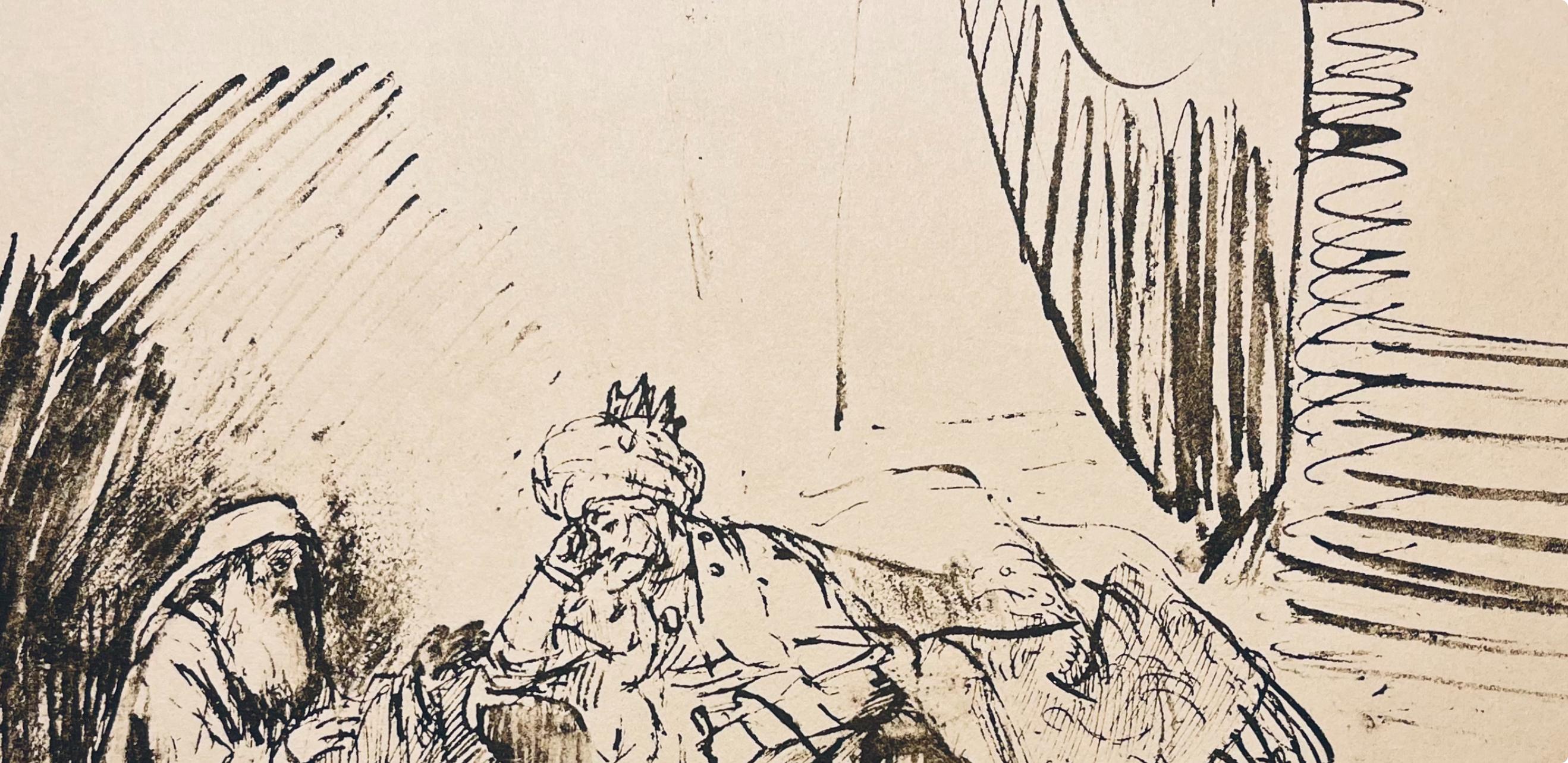 Repromanding Rembrandt, Nathan Reprimanding David, Drawings for the Bible (after ...