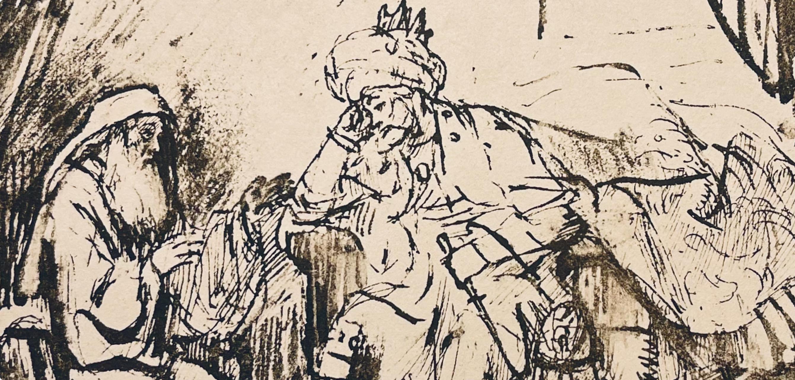Repromanding Rembrandt, Nathan Reprimanding David, Drawings for the Bible (after ...