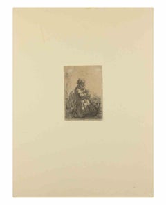 Saint Jérôme en prière - eau-forte de Rembrandt - 1635