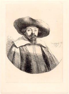 Samuel Menasseh ben Israel, Radierung von Rembrandt van Rijn