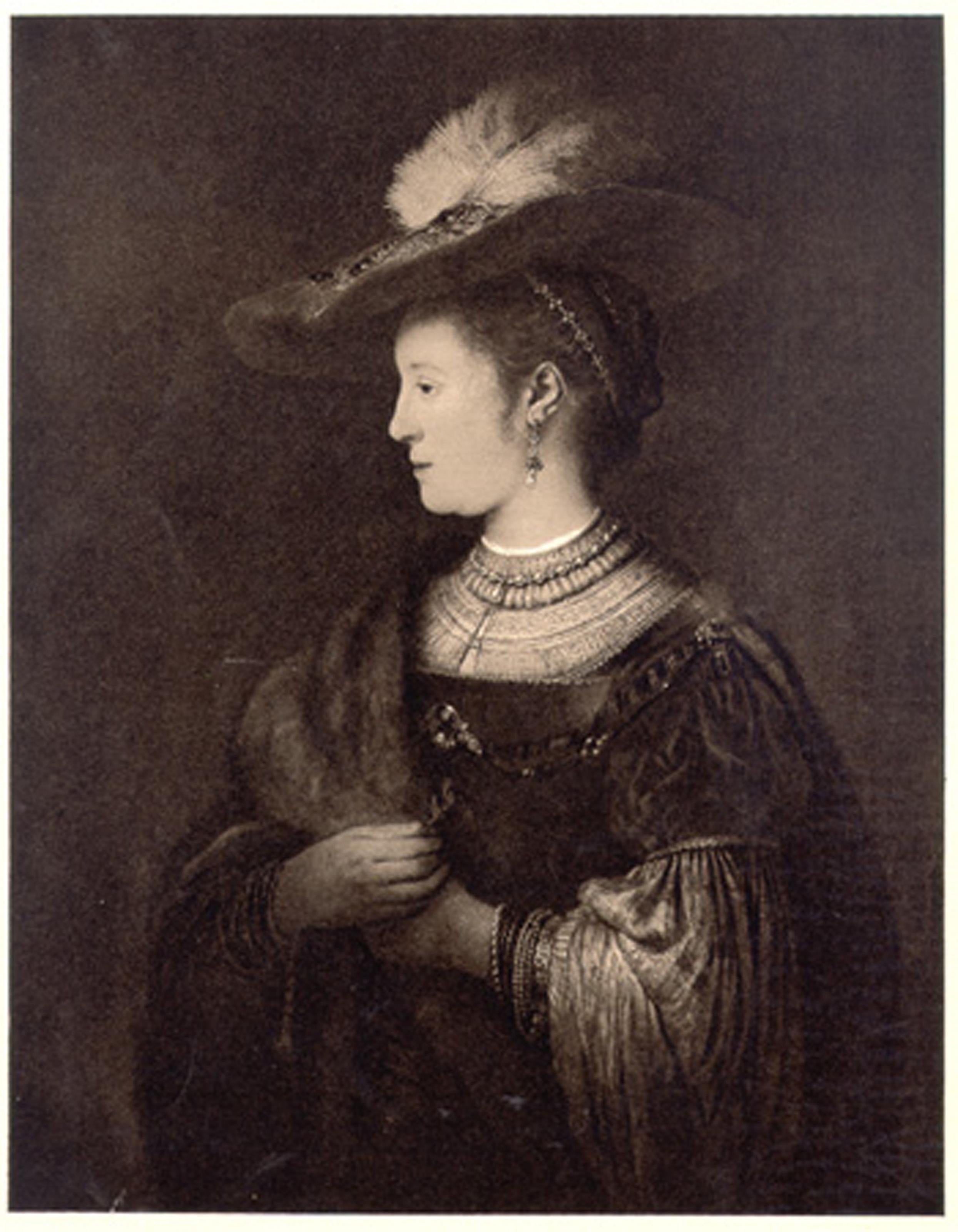 Saskia van Ulenborch, Photogravure de Rembrandt van Rijn