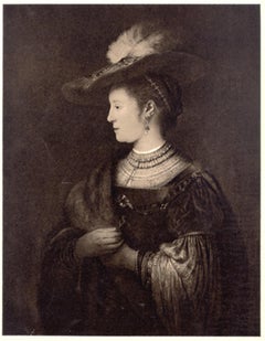 Saskia van Ulenborch, Photogravure by Rembrandt van Rijn