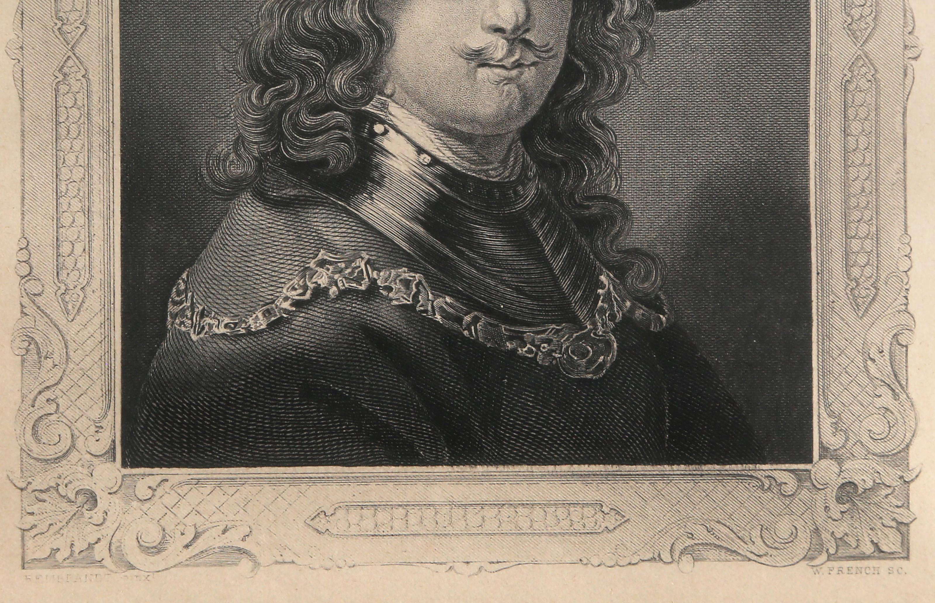 Autorretrato, Grabado heliograbado de los Maestros Antiguos (After) Rembrandt van Rijn en venta 3