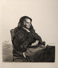 Die Mutter des Künstlers (B343), Heliogravur von Rembrandt van Rijn