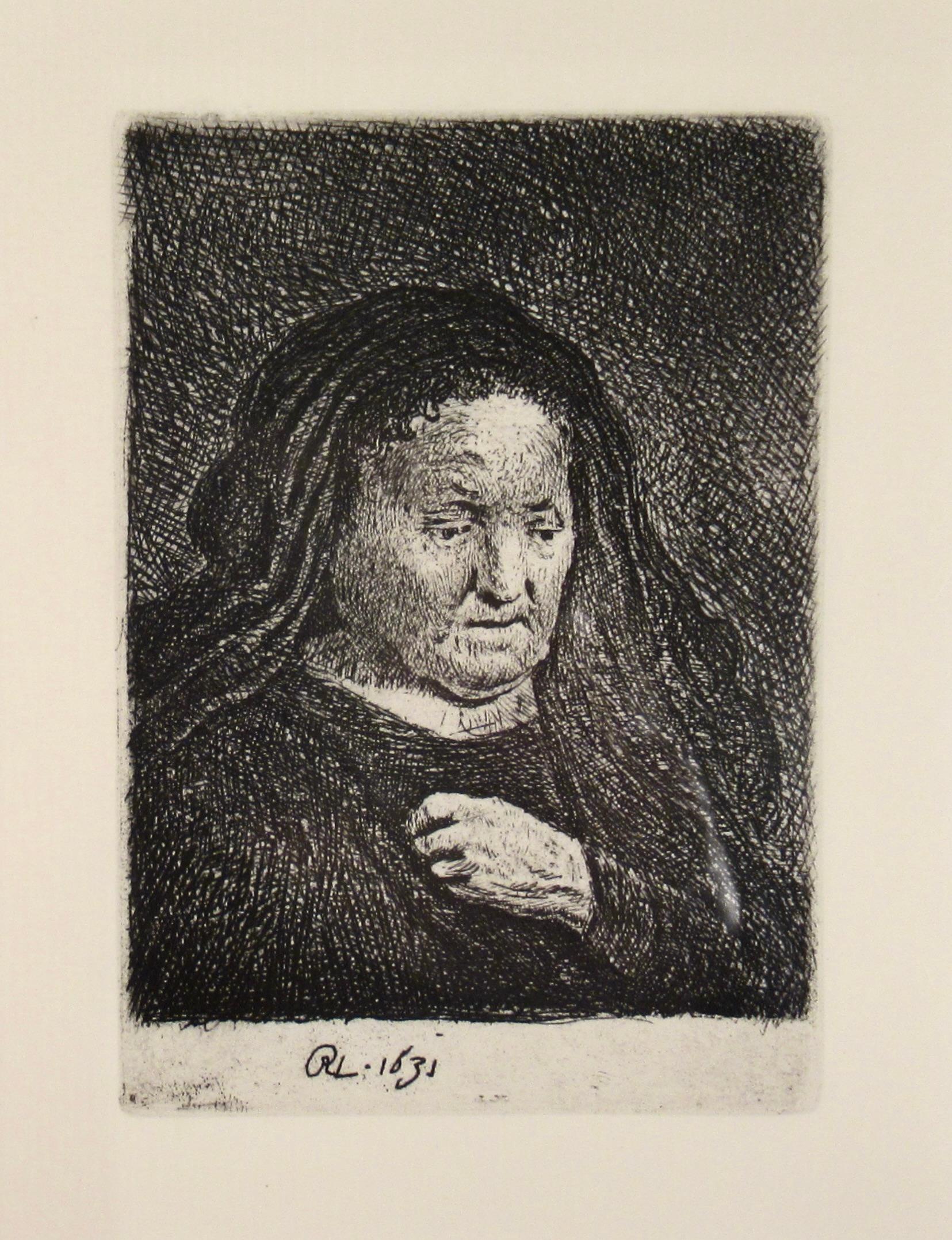 The Artist's Mother - Print by Rembrandt van Rijn
