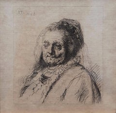 The Artist's Mother: Head and Bust, three-quarters right