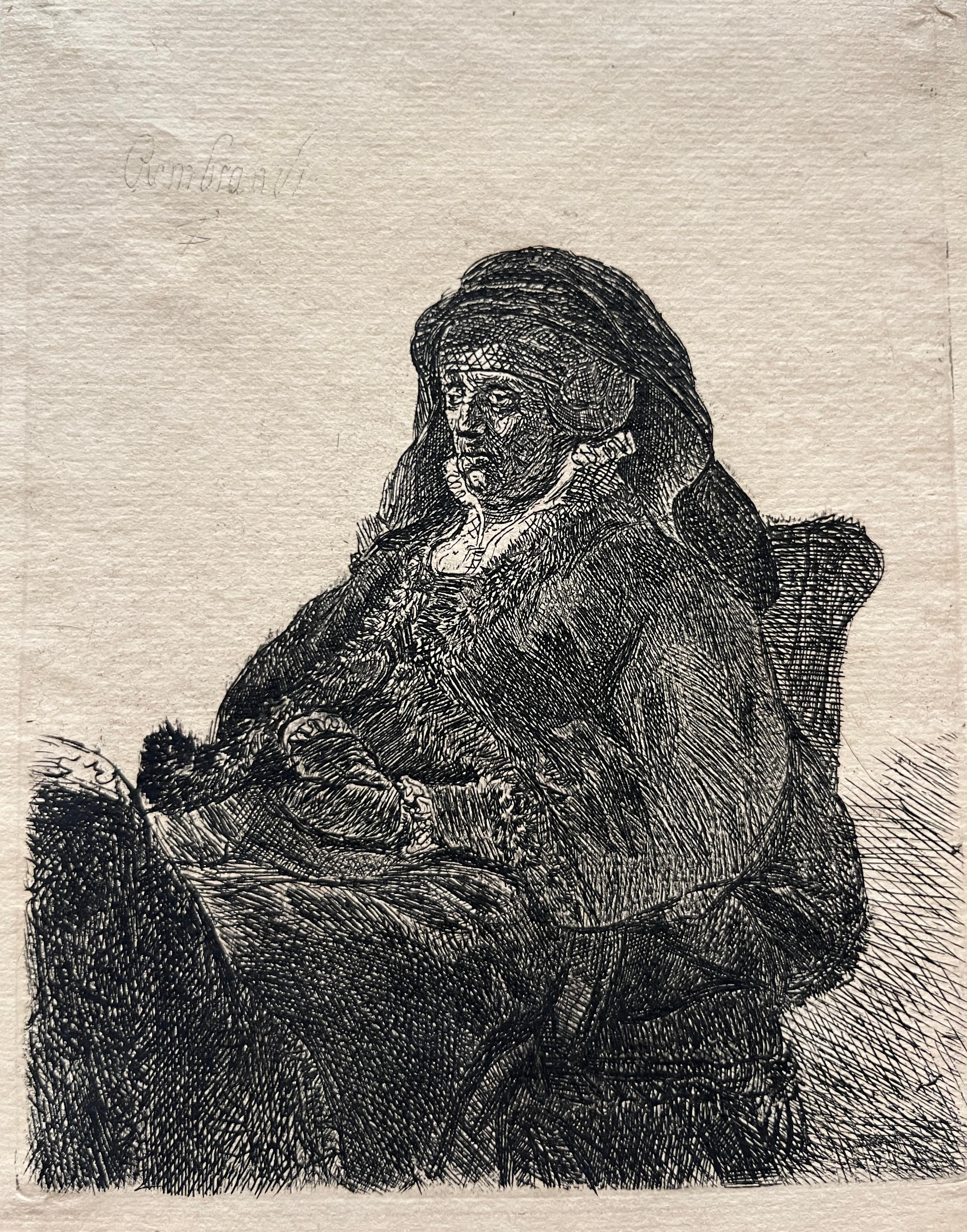 Gravure et pointe sèche, vers 1630. Papier vergé crème.  Marges étroites.

