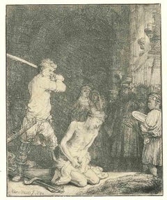 La decapitazione di St. Johns - Acquaforte di Rembrandt - 1640