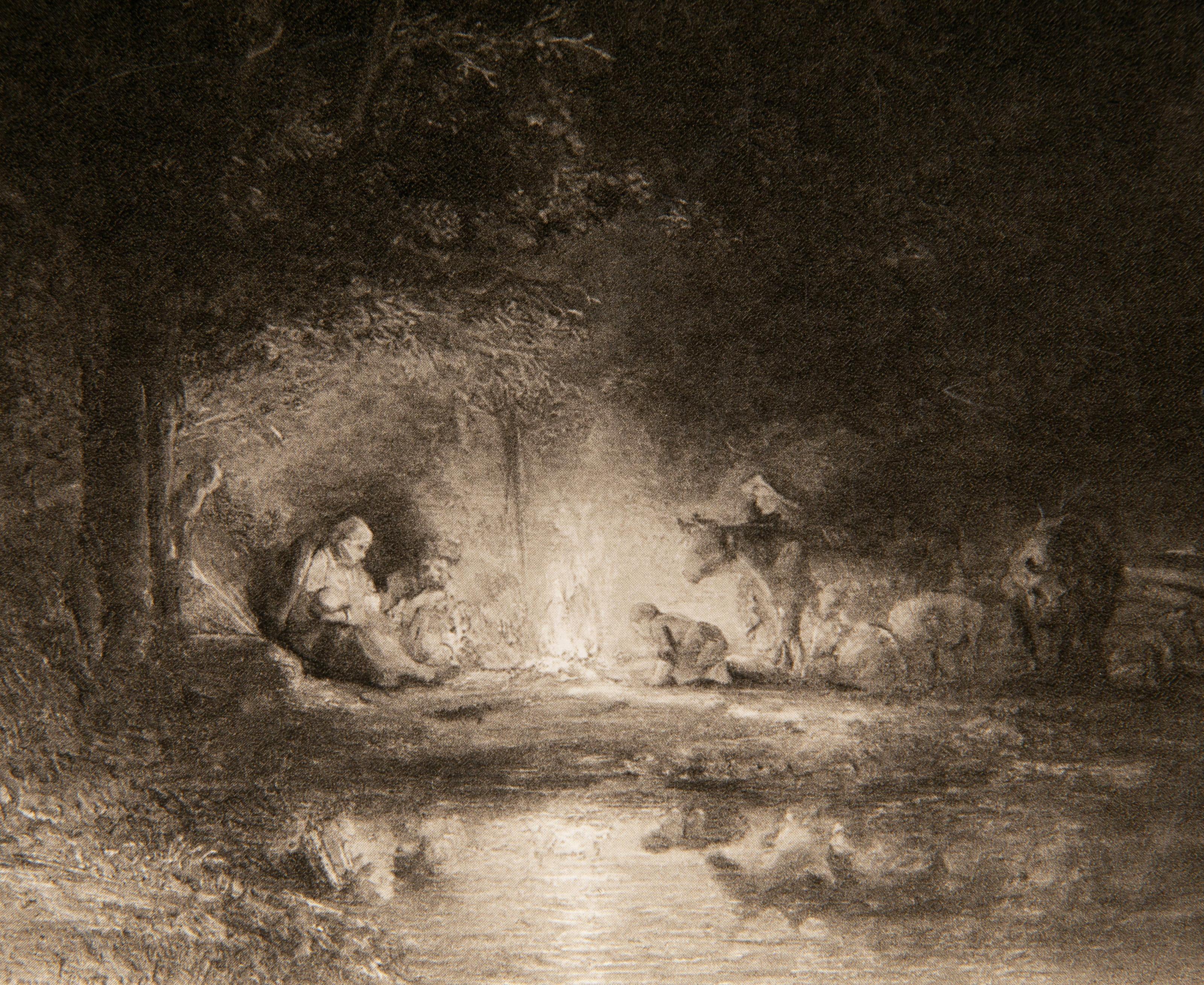 La fuga in Egitto, fotoincisione di Rembrandt van Rijn in vendita 1