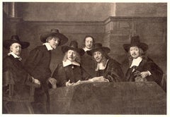 The Guildmasters, Photogravure by Rembrandt van Rijn