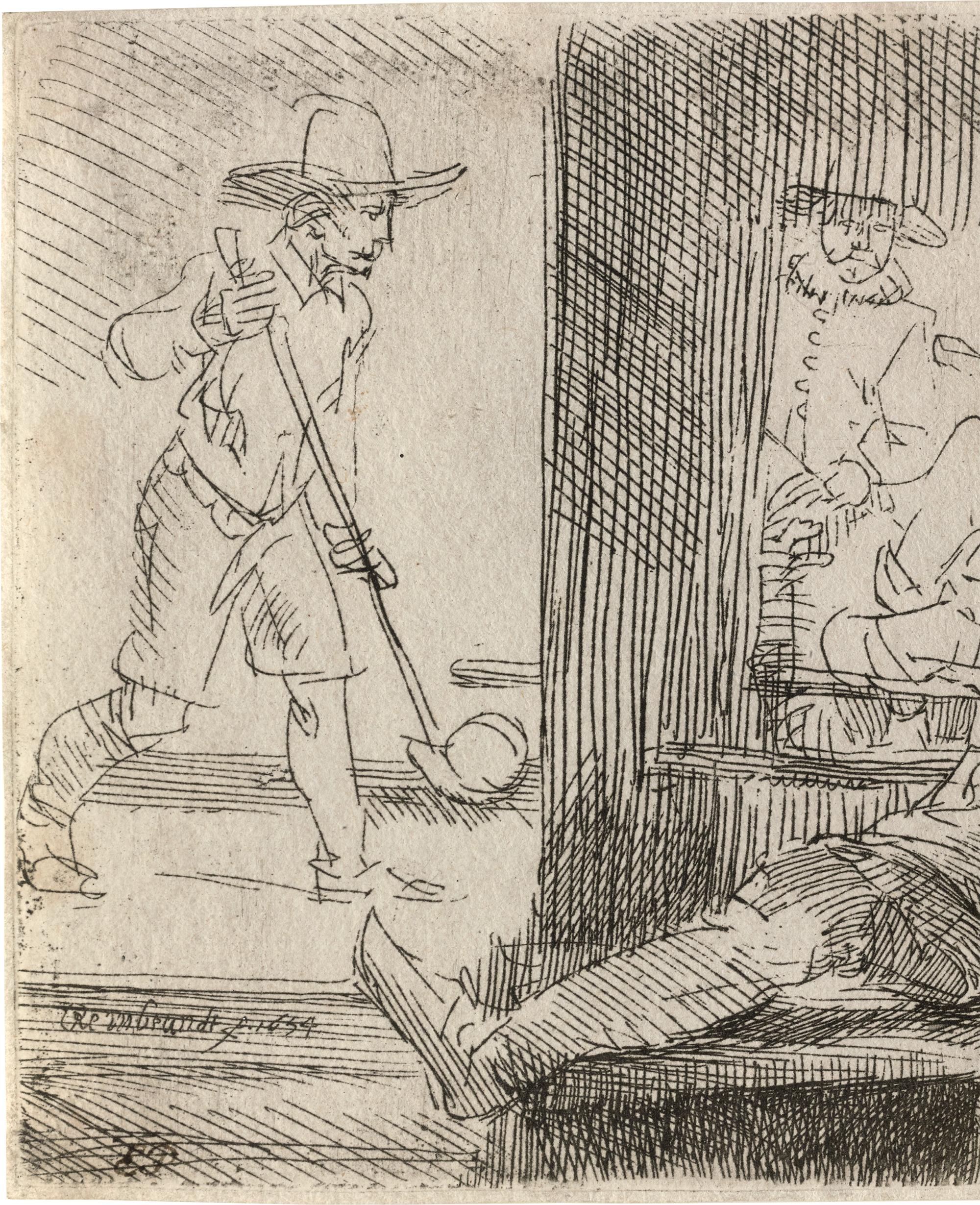 El jugador de béisbol de Rembrandt van Rijn 2