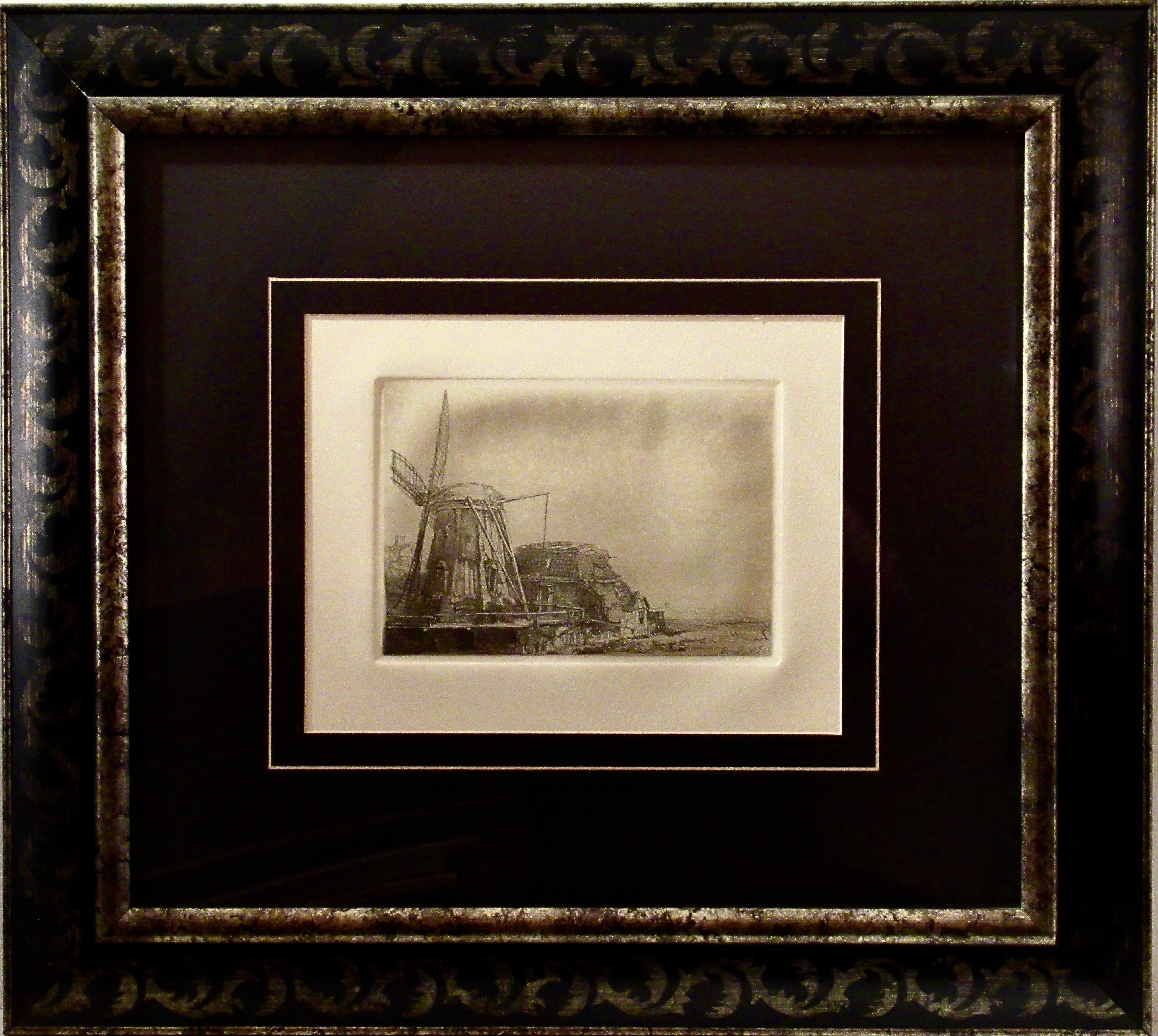 Figurative Print de Rembrandt van Rijn - El molino de viento