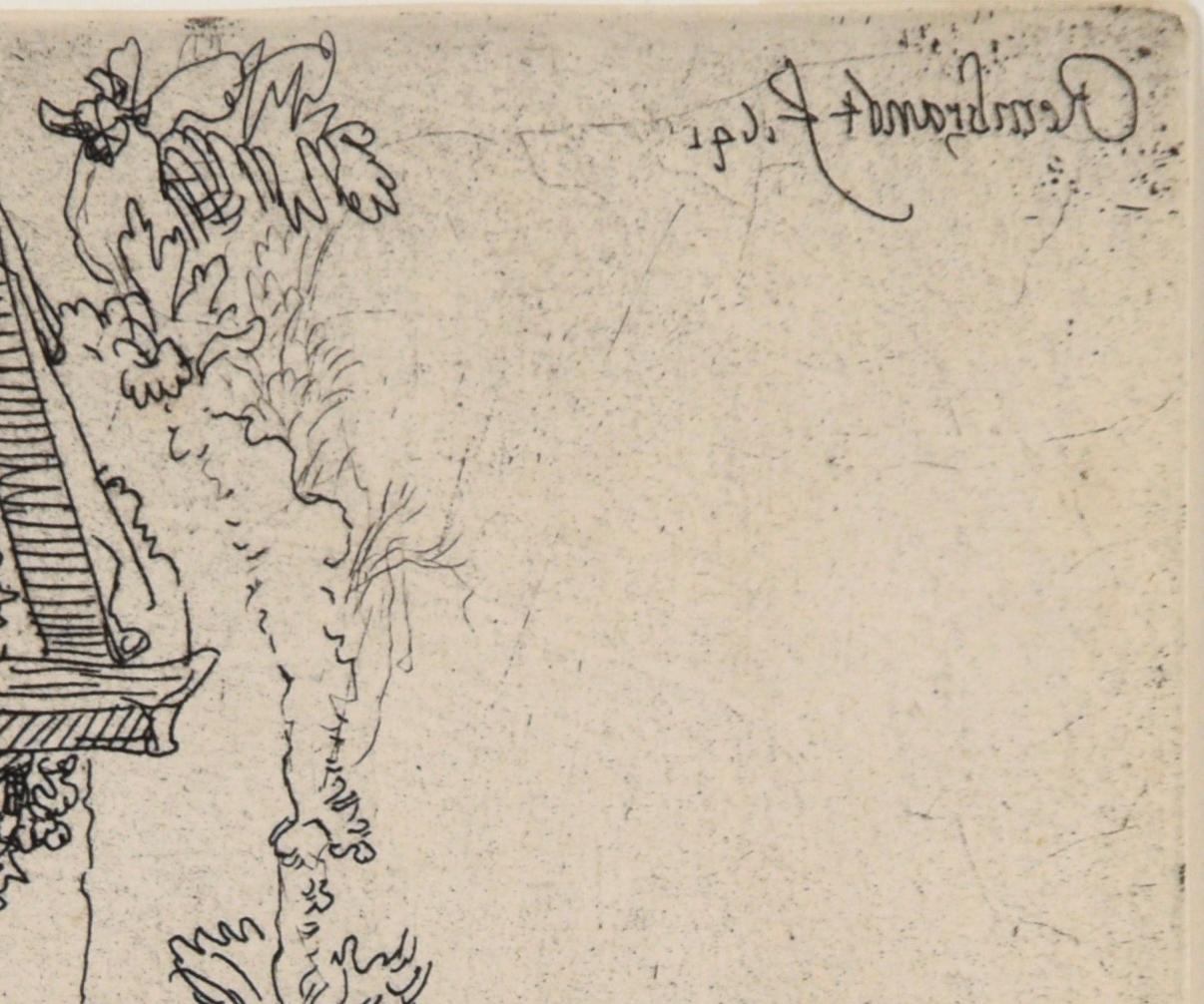 Three Oriental Figures (Jacob and Laban?) - Etching on Laid Paper, Rembrandt van Rijn.

Print from the second state of Rembrandt's 