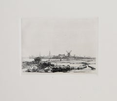 View of Amsterdam from the Northwest (B212), Etching Rembrandt