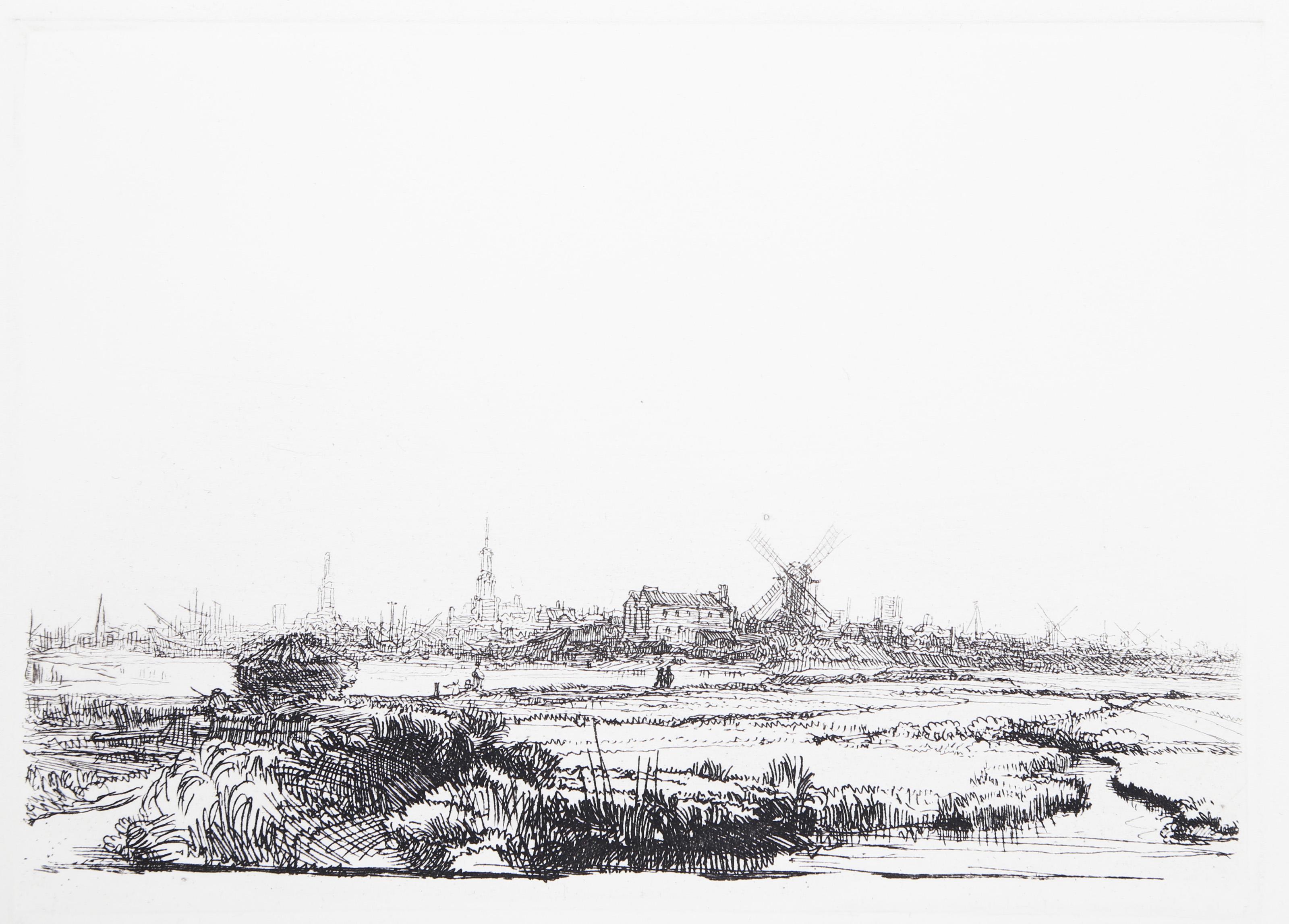 View of Amsterdam from the Northwest, Heliogravure by Rembrandt van Rijn For Sale 1