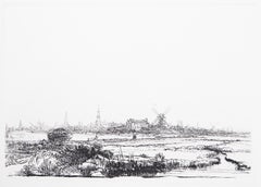 View of Amsterdam from the Northwest, Heliogravure by Rembrandt van Rijn