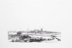 Vista de Amsterdam desde el noroeste, heliograbado de Rembrandt van Rijn